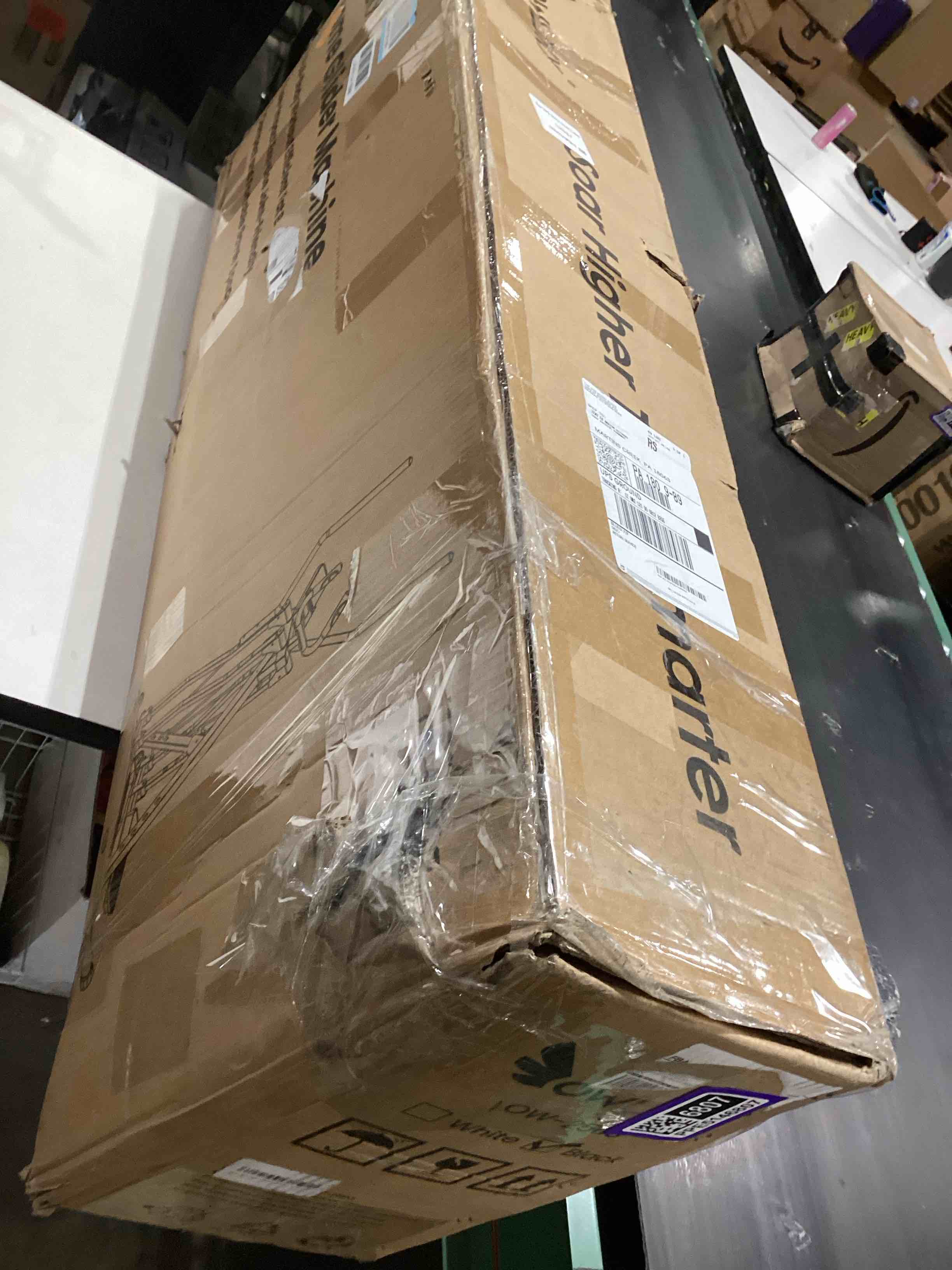 Condition photo showing As Is for owlsky air walk elliptical exercise machine for home gym – full-body cardio cross trainer glide exercise with lcd monitor, device holder, low-impact workout, full body fitness equipment 400lbs