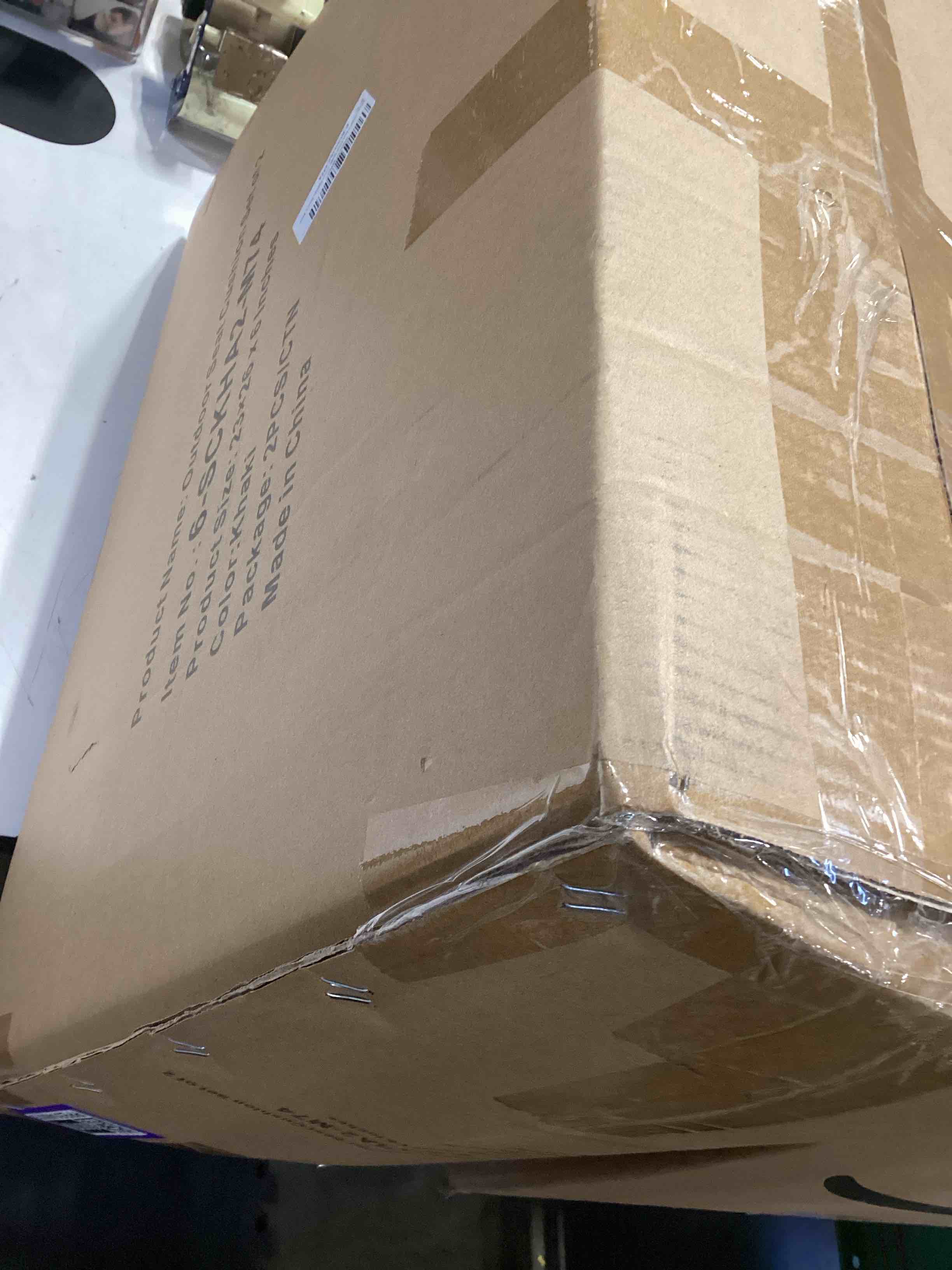 Condition photo showing Good Condition for 6 inch thick outdoor deep seat cushions for outdoor furniture waterproof patio seat cushions with removable cover and adjustable ties, 23x26x6 inches outdoor chair cushion set of 2, khaki khaki 2 pack-23x26x6.0 inches