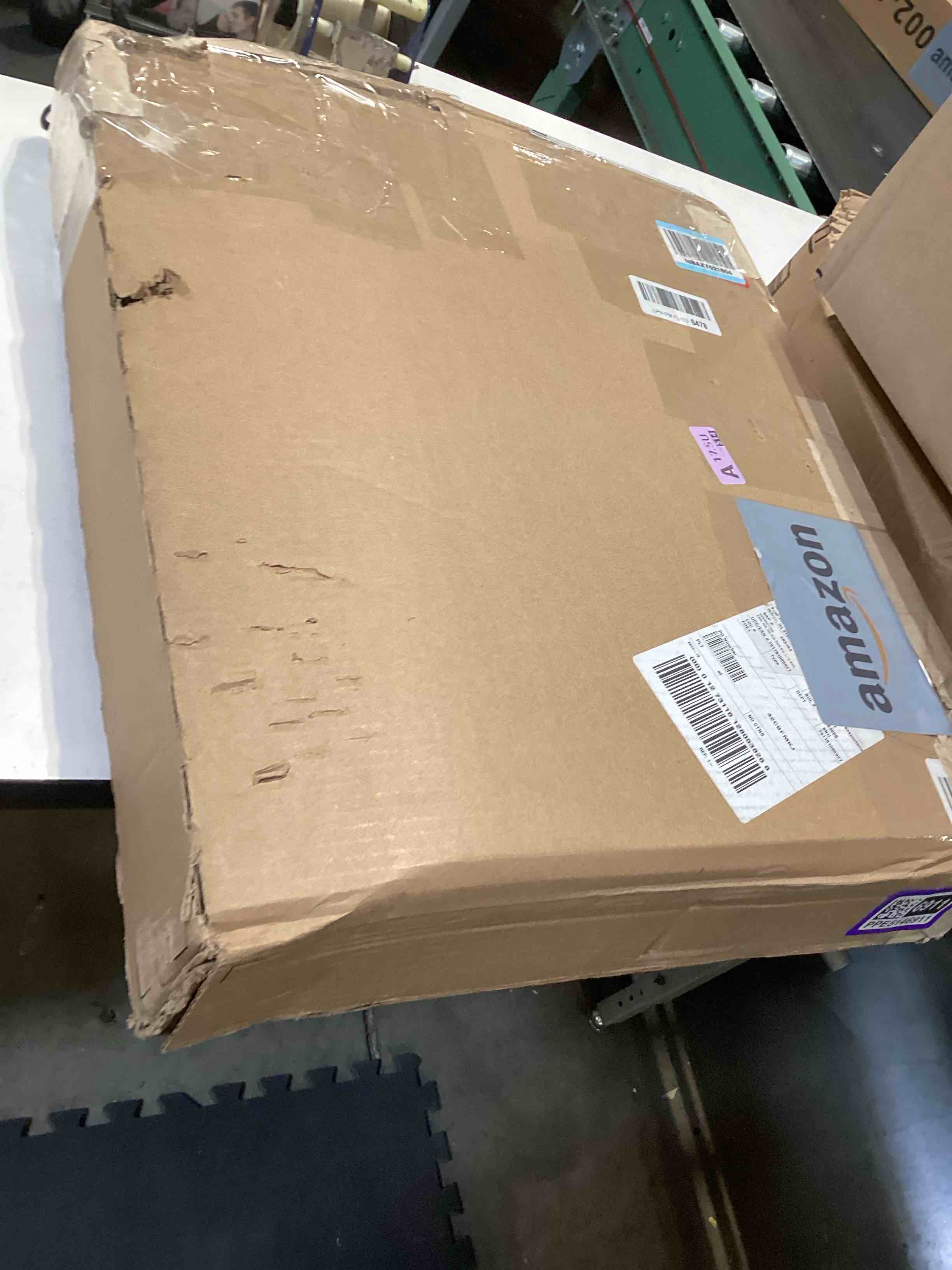 Condition photo showing Good Condition for keter city 30 gallon resin outdoor storage box and patio furniture side table for pool and garden accessories, taupe mossy brown