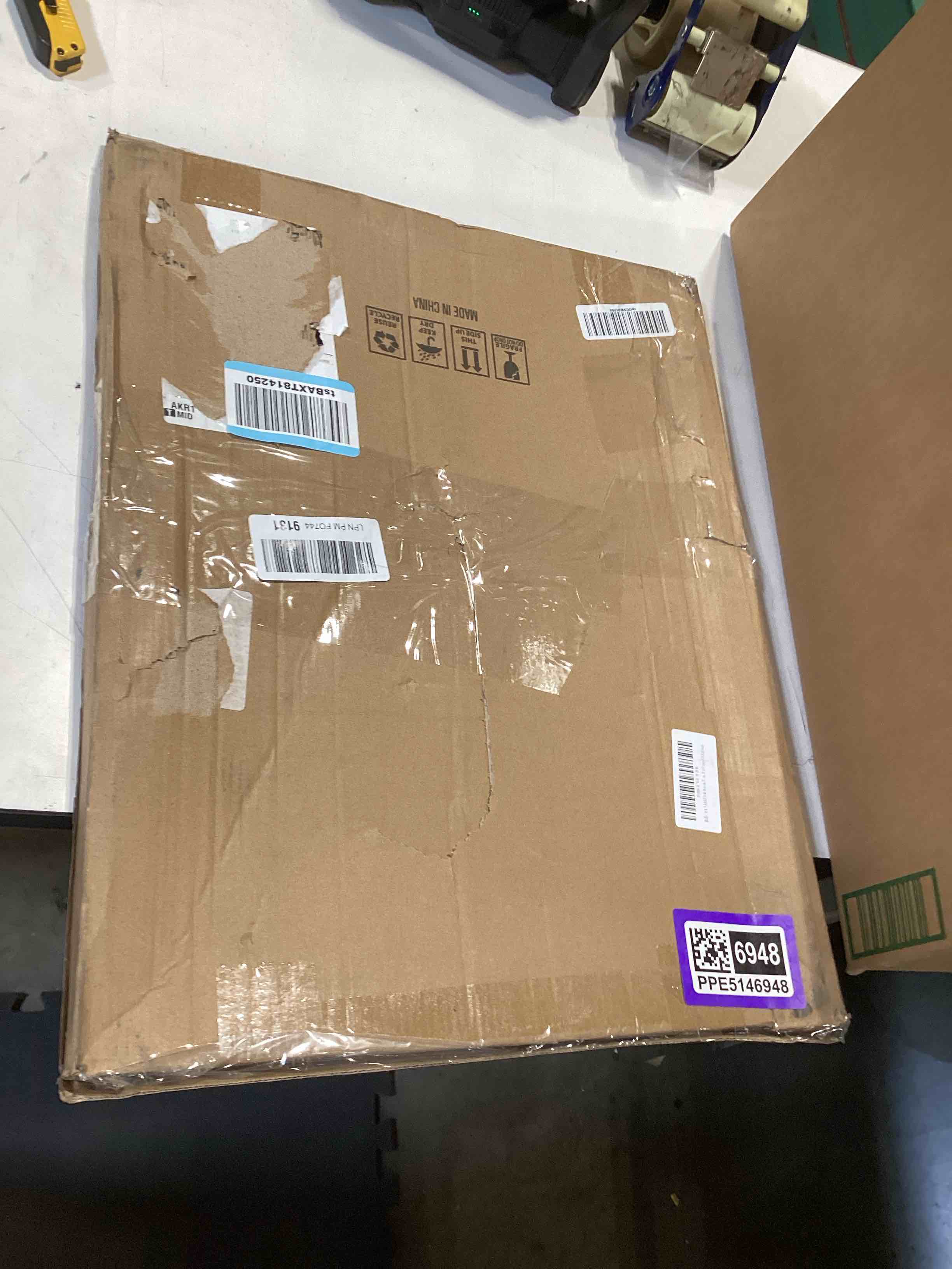 Condition photo showing As Is for ownanrthm dog on toilet canvas wall art funny animal bathroom pictures funny labrador dog bathroom poster black and white animal toilet prints for restroom wall framed 16x20 inch 20"l x 16"w dog bathroom wall art