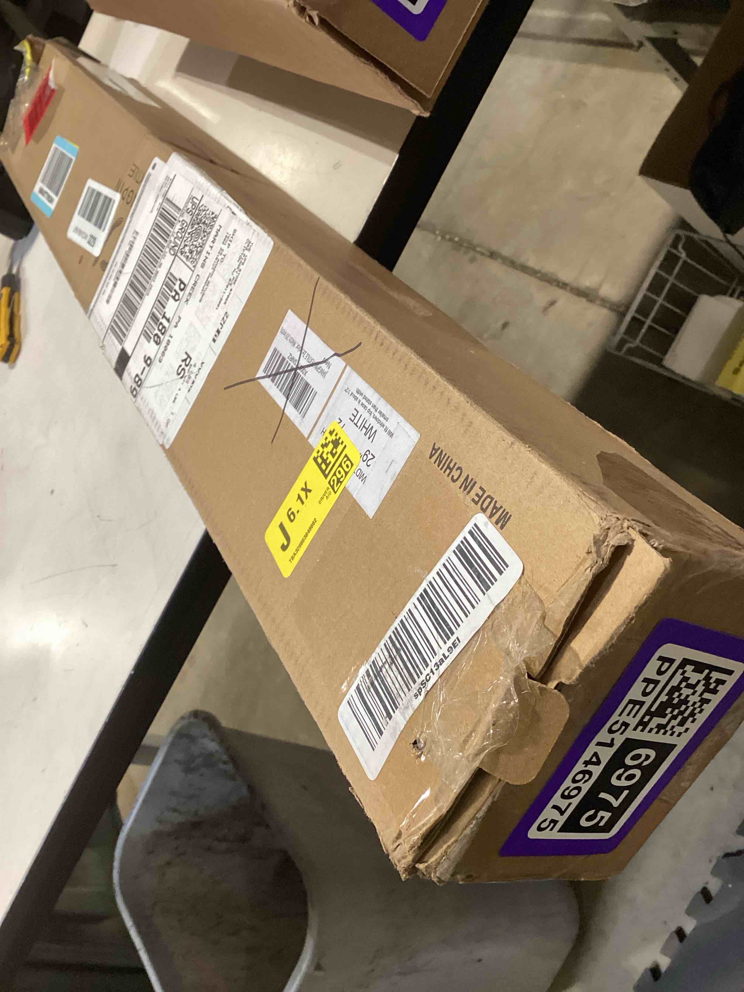 Condition photo showing Good Condition for zebra roller shades, dual layer roll up blind for living room, semi sheer shades window privacy light control for day and night, (maximum height 72inch, white color, width 29 inch) 29"w x 72"h white