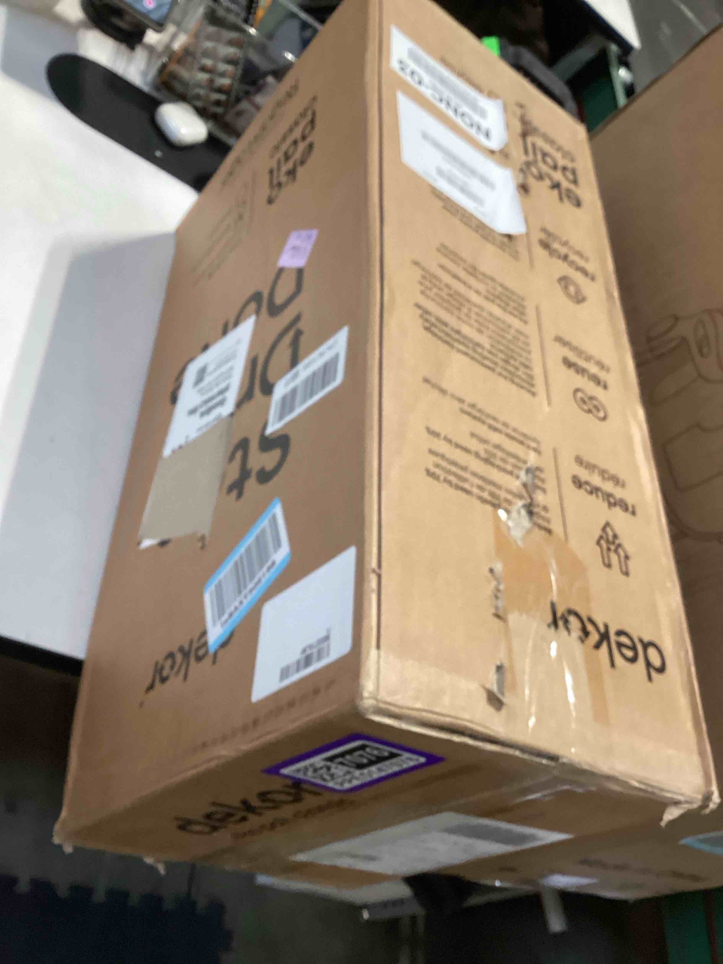 Condition photo showing Good Condition for diaper dekor eko classic diaper pail, white | only eco-friendly diaper pail made with 70% recycled materials | hands-free: step–drop–done | cost-effective refill system eko white
