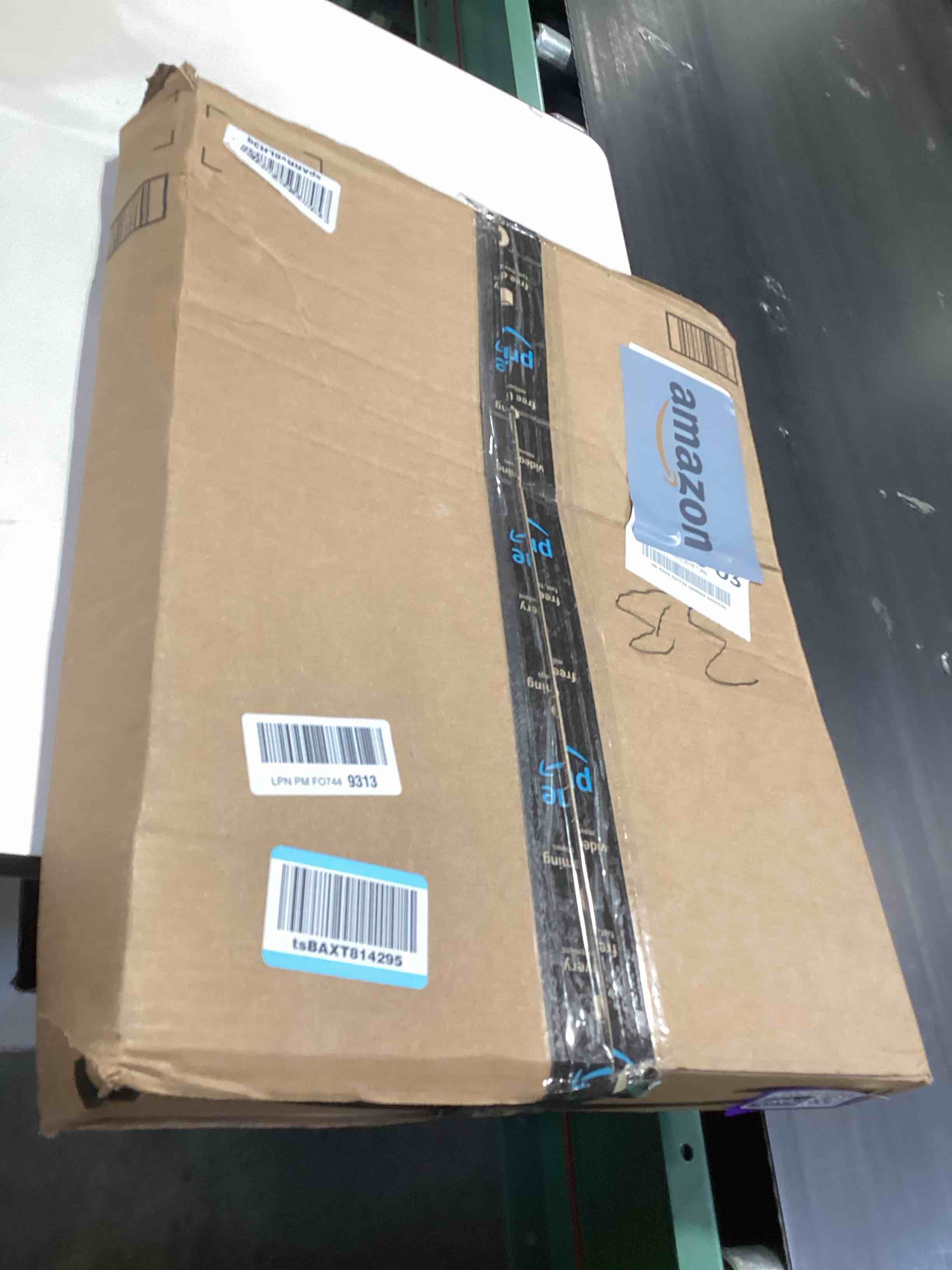 Condition photo showing Good Condition for 4 packs floating acrylic picture frame, 16 x 20 inches clear frameless wall mount double panel photo frames with gold accessories for kids artwork, certificates, diplomas for office, home, living room