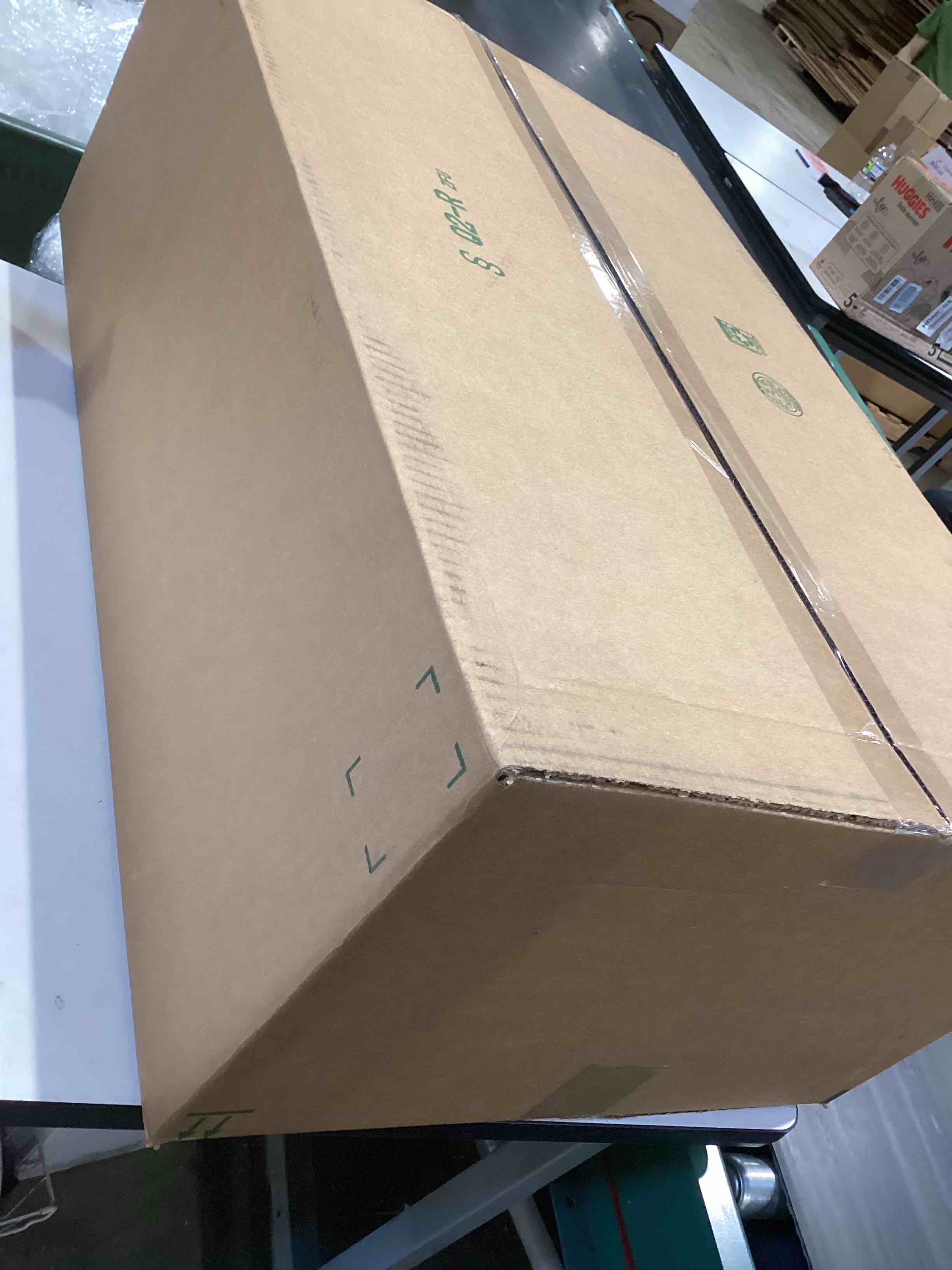 Condition photo showing As Is for gold 3 tier rolling cart,side table with wheels, stainless steel trolley cart,end table living room coffee, snack, and bar, easy assembly organizer storage