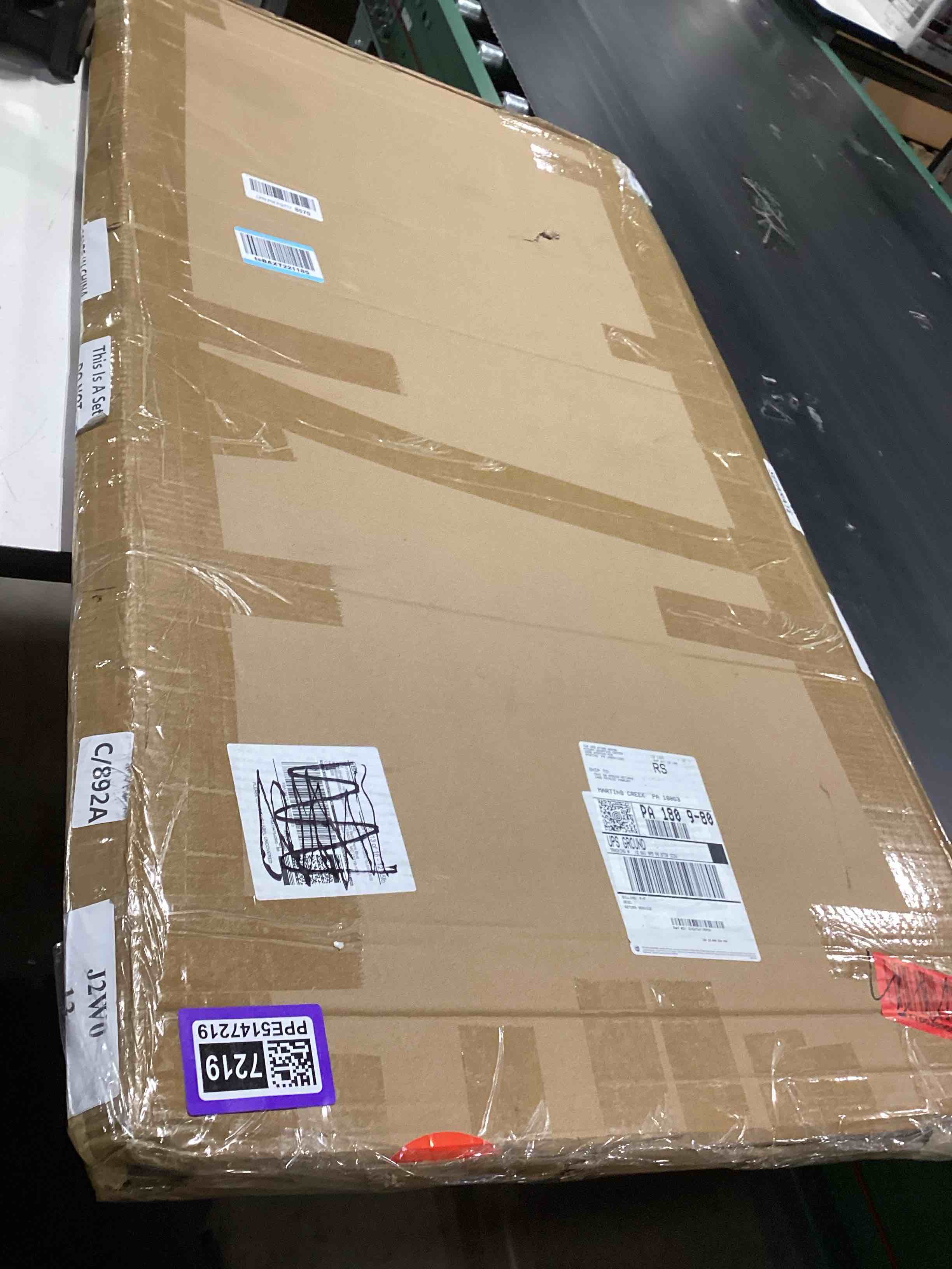 Condition photo showing Good Condition for wesiti large acrylic cutting board with lip non slip 47"l x 22"w clear cutting board chopping acrylic countertop protector cover shatter resistant for home restaurant kitchen sink stove