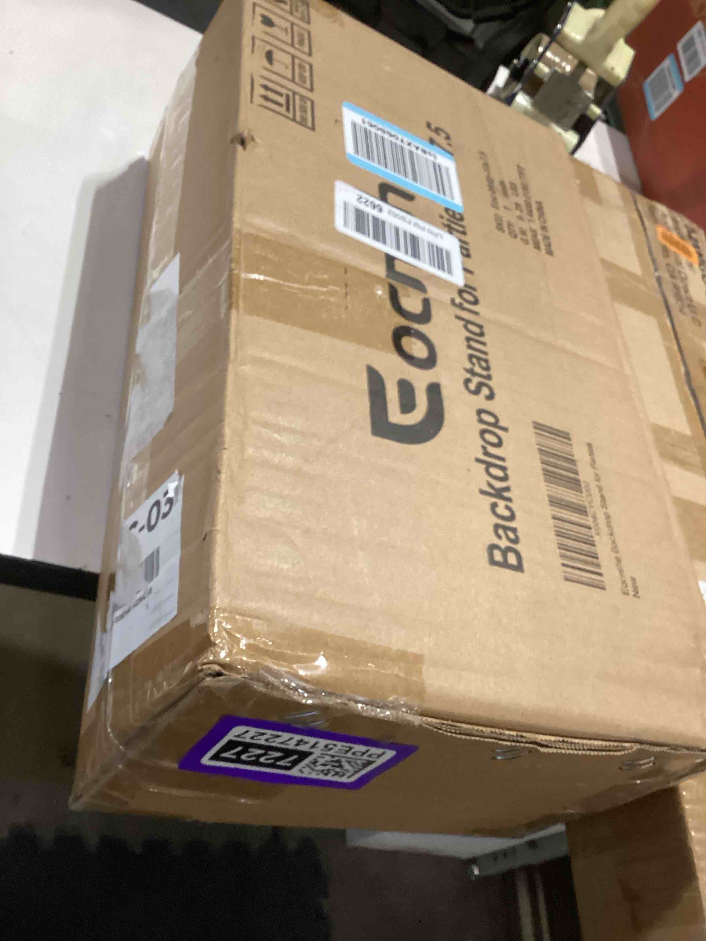 Condition photo showing Good Condition for backdrop stand kit - 6 widths, 10x7.5ft adjustable background stand for parties & studio photography