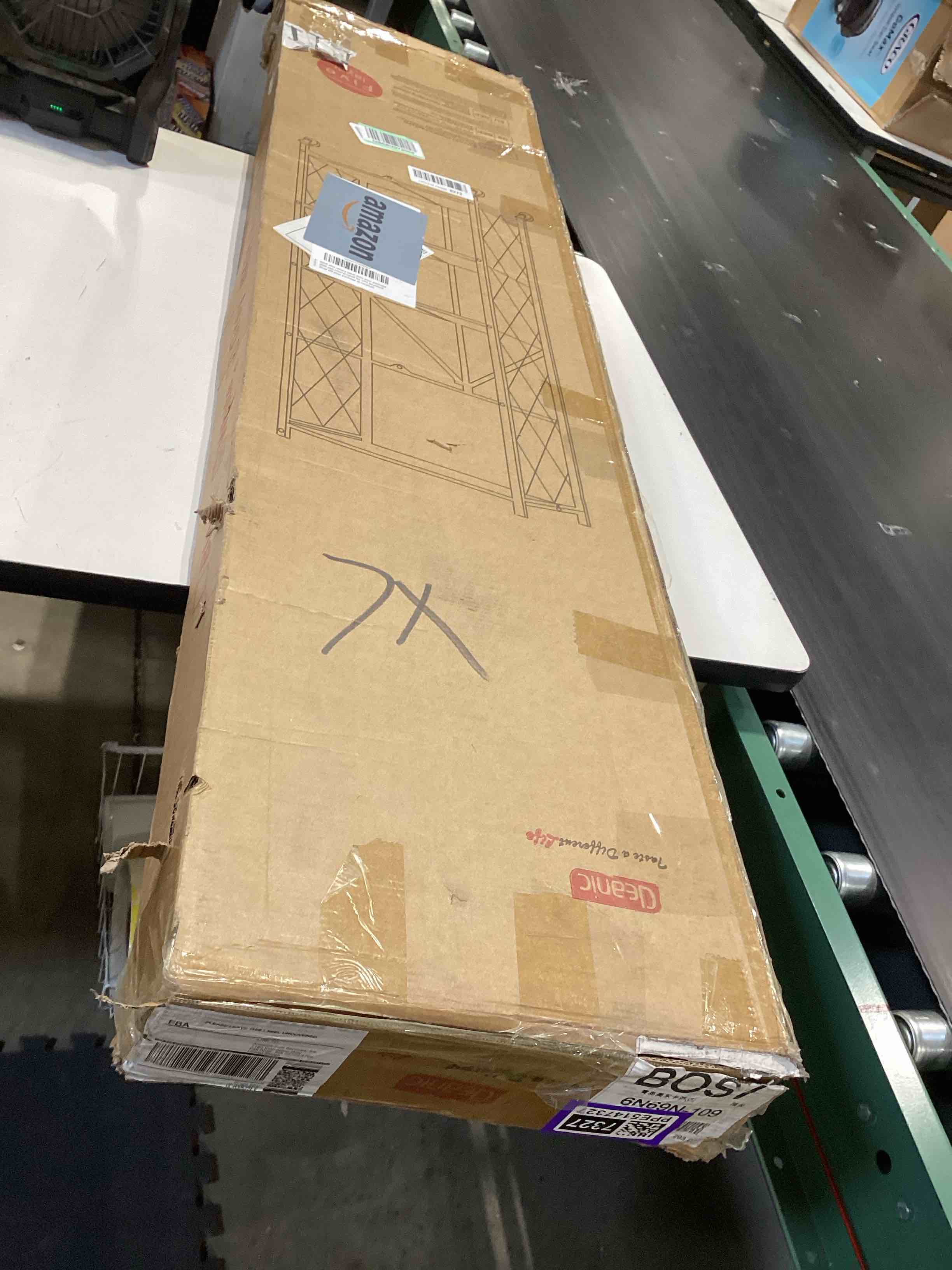 Condition photo showing Good Condition for similar to….amazon basics 5-shelf adjustable, heavy duty storage shelving unit on 4" wheel casters, easy to move portable wire shelving, no tools needed for easy assembly, 30" x 14" x 64.8", chrome 5-shelf chrome 30" l x 14" w x 64.8" h