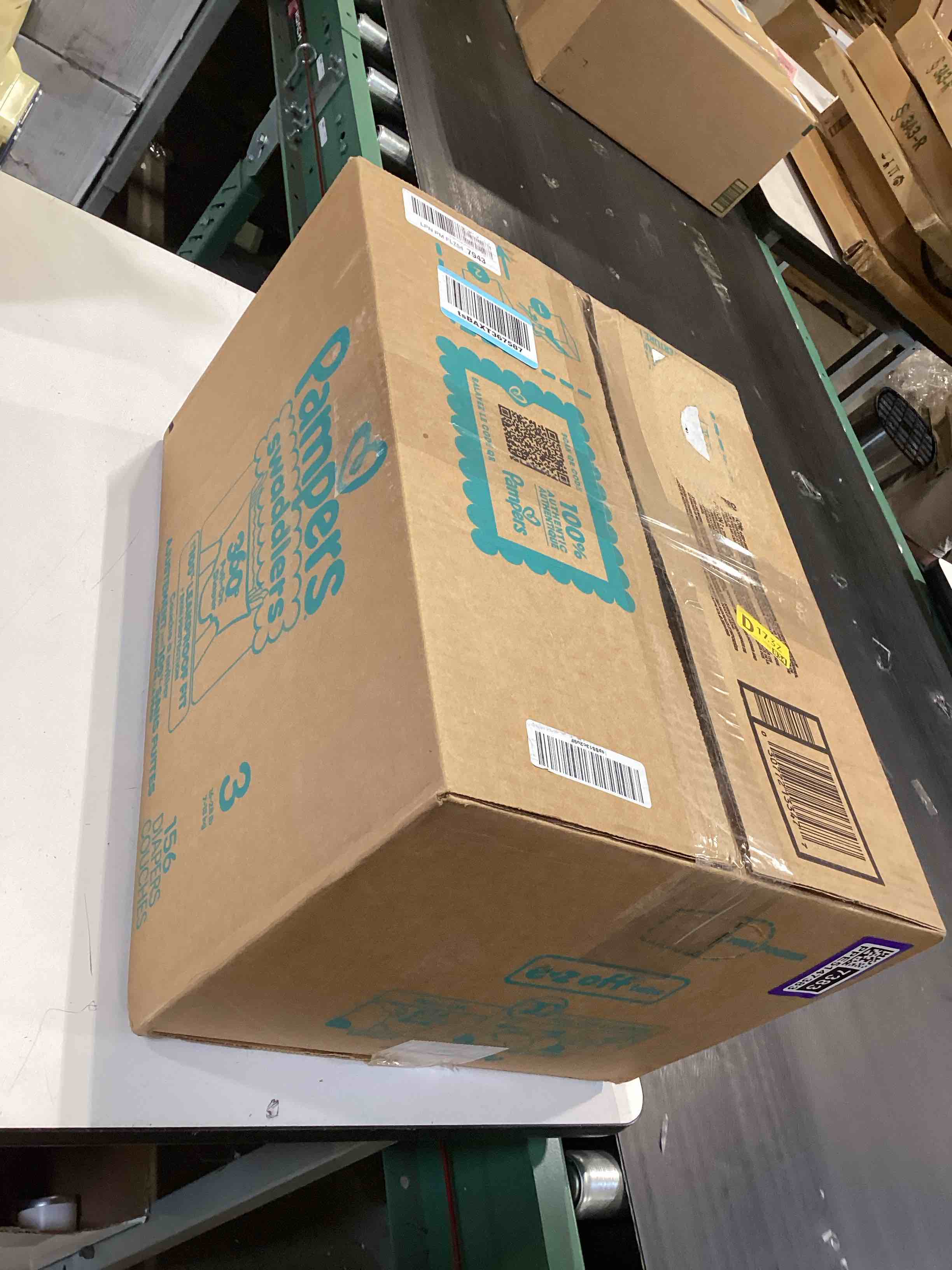 Condition photo showing New/Like New for pampers diapers - swaddlers 360° - size 3, 156 count, up to 100% leakproof comfy dry fit, designed for easy changes, pull on baby diaper (packaging may vary) size 3 156