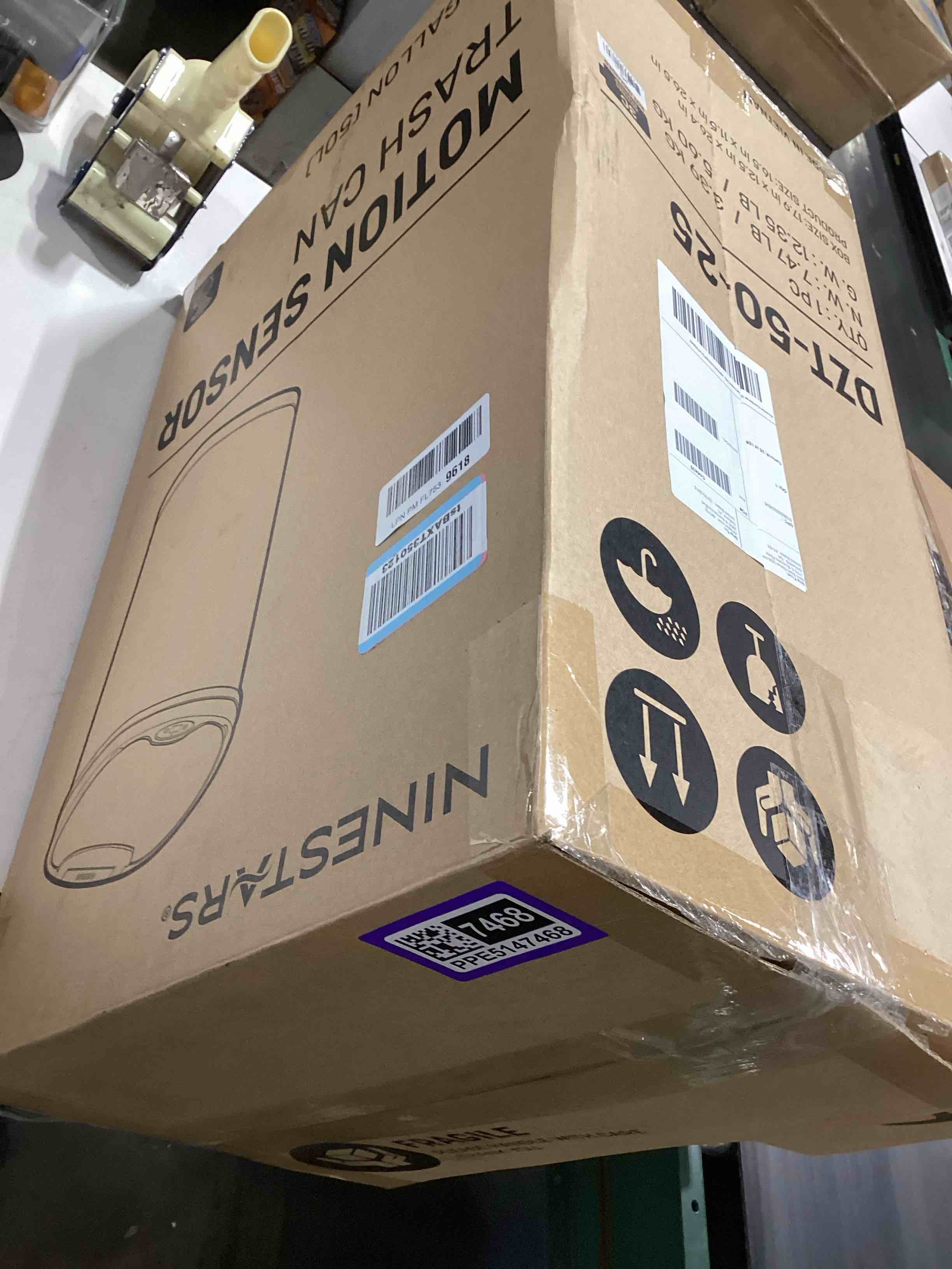 Condition photo showing Good Condition for ninestars dzt-50-25 motion sensor trash can, large, silver
