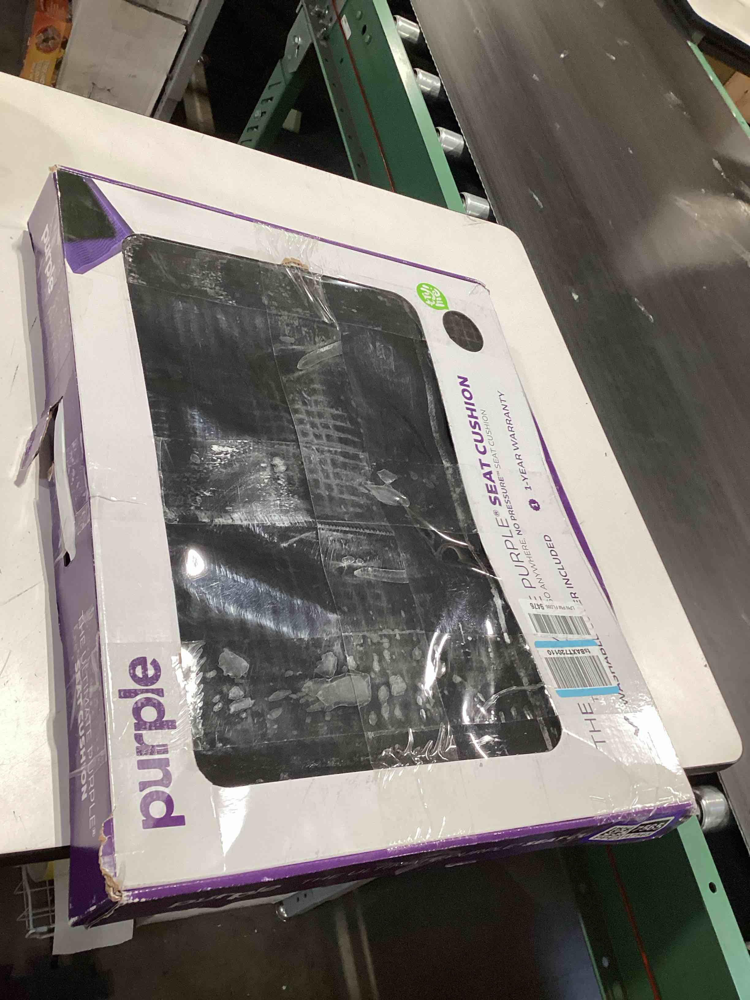 Condition photo showing Good Condition for purple ultimate seat cushion | pressure reducing grid designed for ultimate comfort | designed for gaming | made in the usa