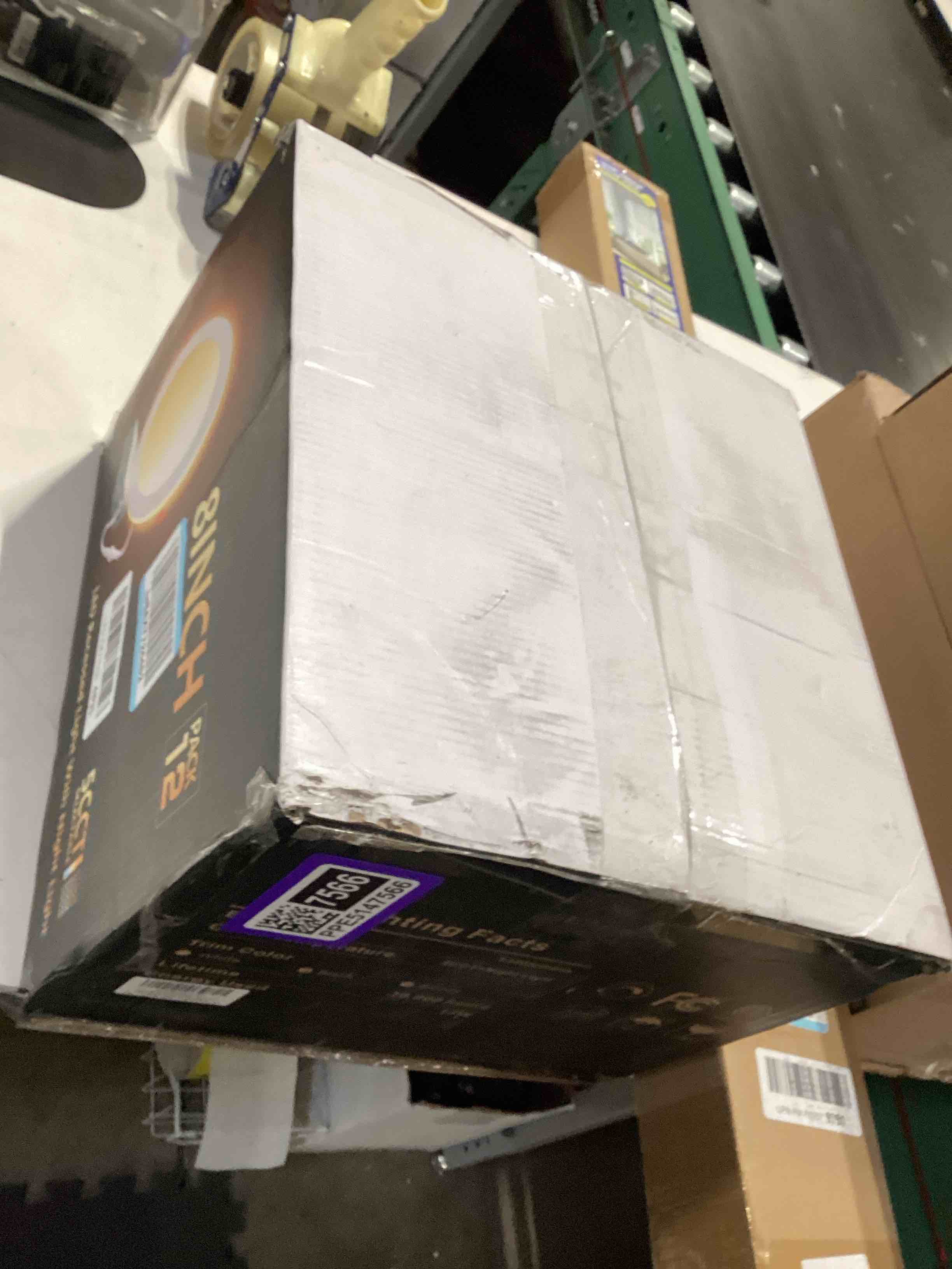 Condition photo showing Good Condition for 12 pack black 8 inch 5cct led recessed ceiling light with night light, dimmable canless wafer downlight, 2700k/3000k/3500k/4000k/5000k selectable, ultra-thin, 15w, etl black 8 inch -12 pack
