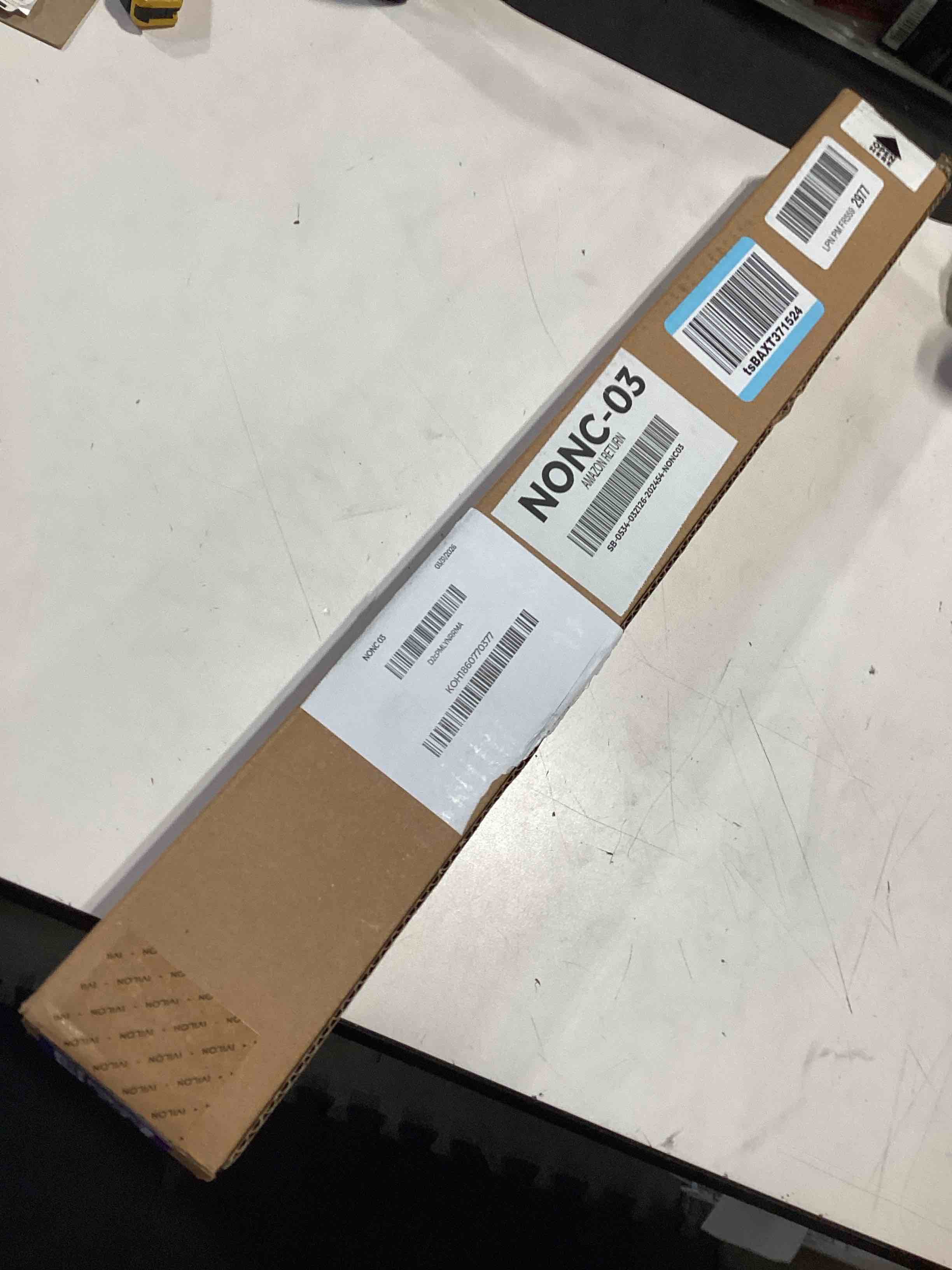 Condition photo showing Good Condition for ivilon tension curtain rod - spring tension rod for windows or shower, 24 to 36 inch. warm gold 24" to 36" warm gold