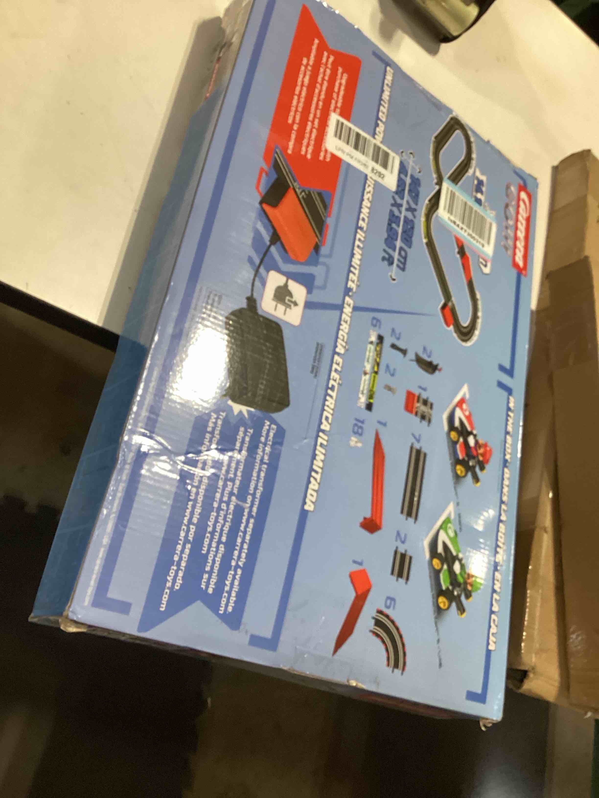 Condition photo showing As Is for carrera go battery operated 1:43 scale slot car racing toy track set with jump ramp for kids ages 5 years and up, mario kart