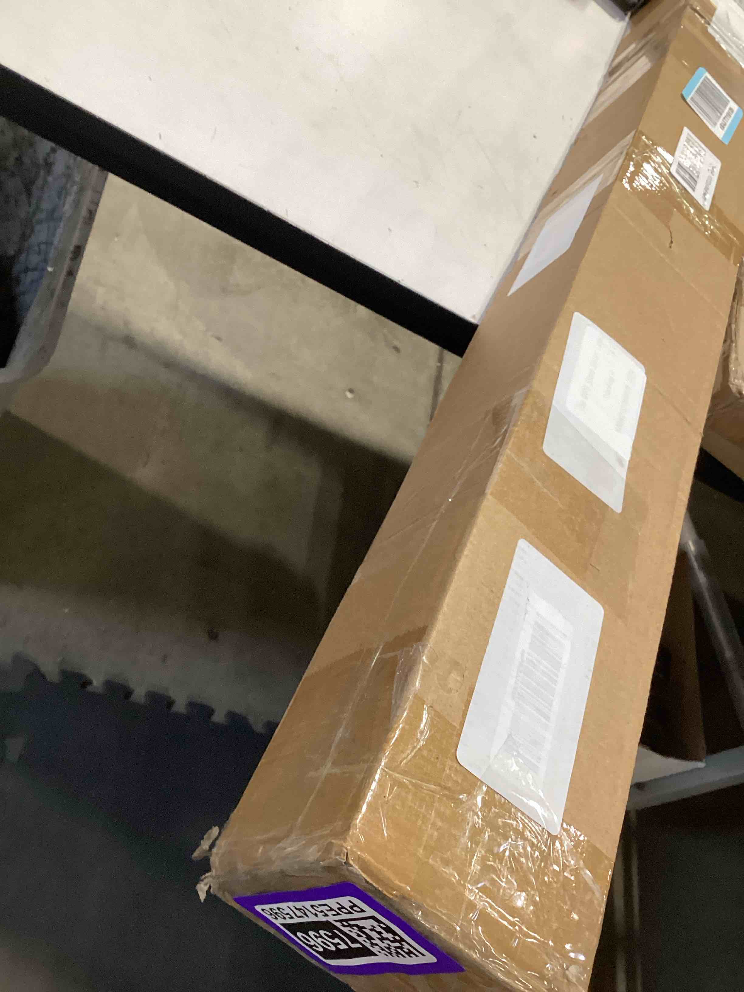 Condition photo showing Good Condition for tension curtain rod 41-185 in (3.42-15.41ft), extra long tension rod no drilling for patio windows, white shower curtain rod for room divider,one-click telescopic rod, outdoor curtain rods never rust 41-185in white
