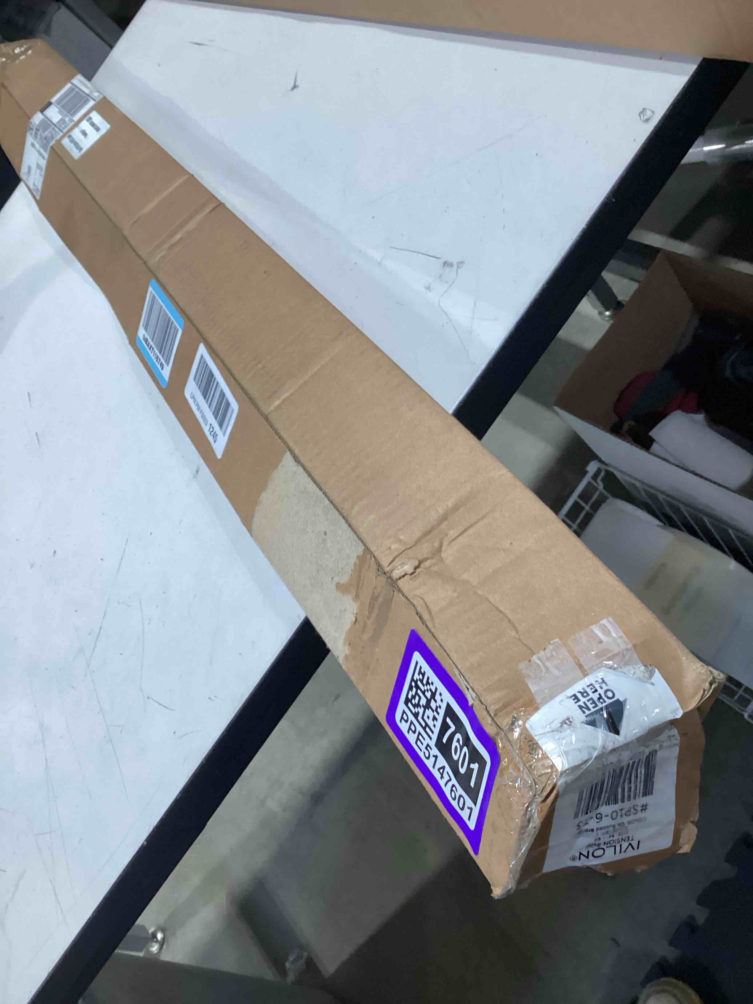 Condition photo showing Good Condition for ivilon tension curtain rod - spring tension rod for windows or shower, 54 to 90 inch. oil rubbed bronze orb 54" to 90" oil rubbed bronze