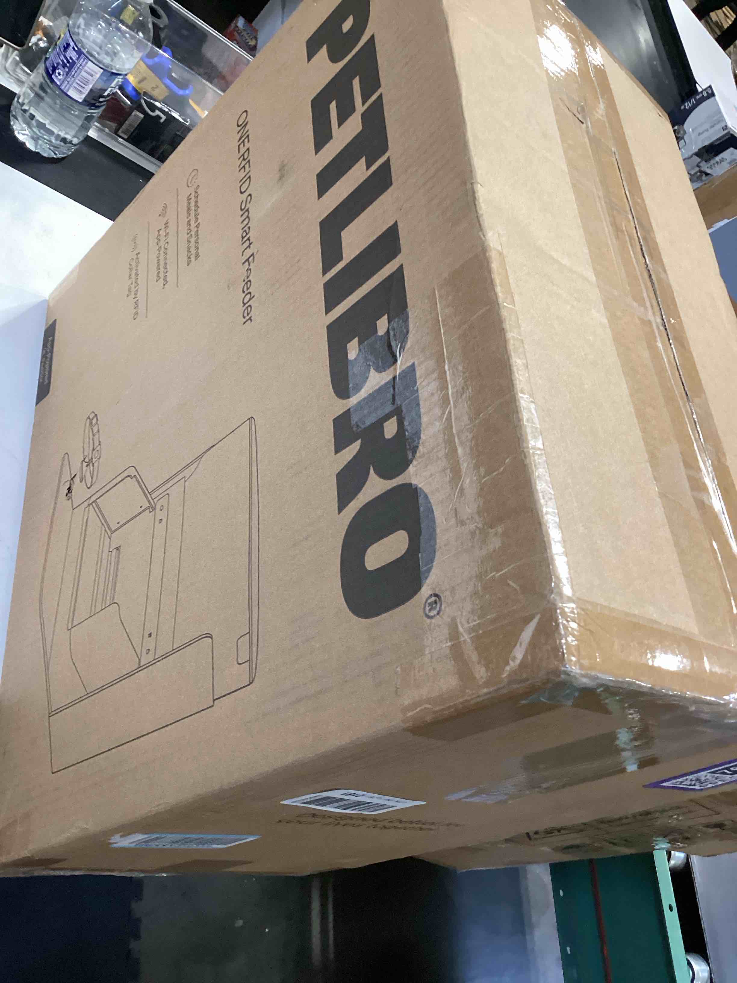 Condition photo showing As Is for petlibro automatic cat feeders for 2 cats, rfid collar tag for exclusive meals, cats recognition to stop food stealing, diet tracking for multi-pet homes and different diets, pet feeder pack of 2 white 3l*2 packs