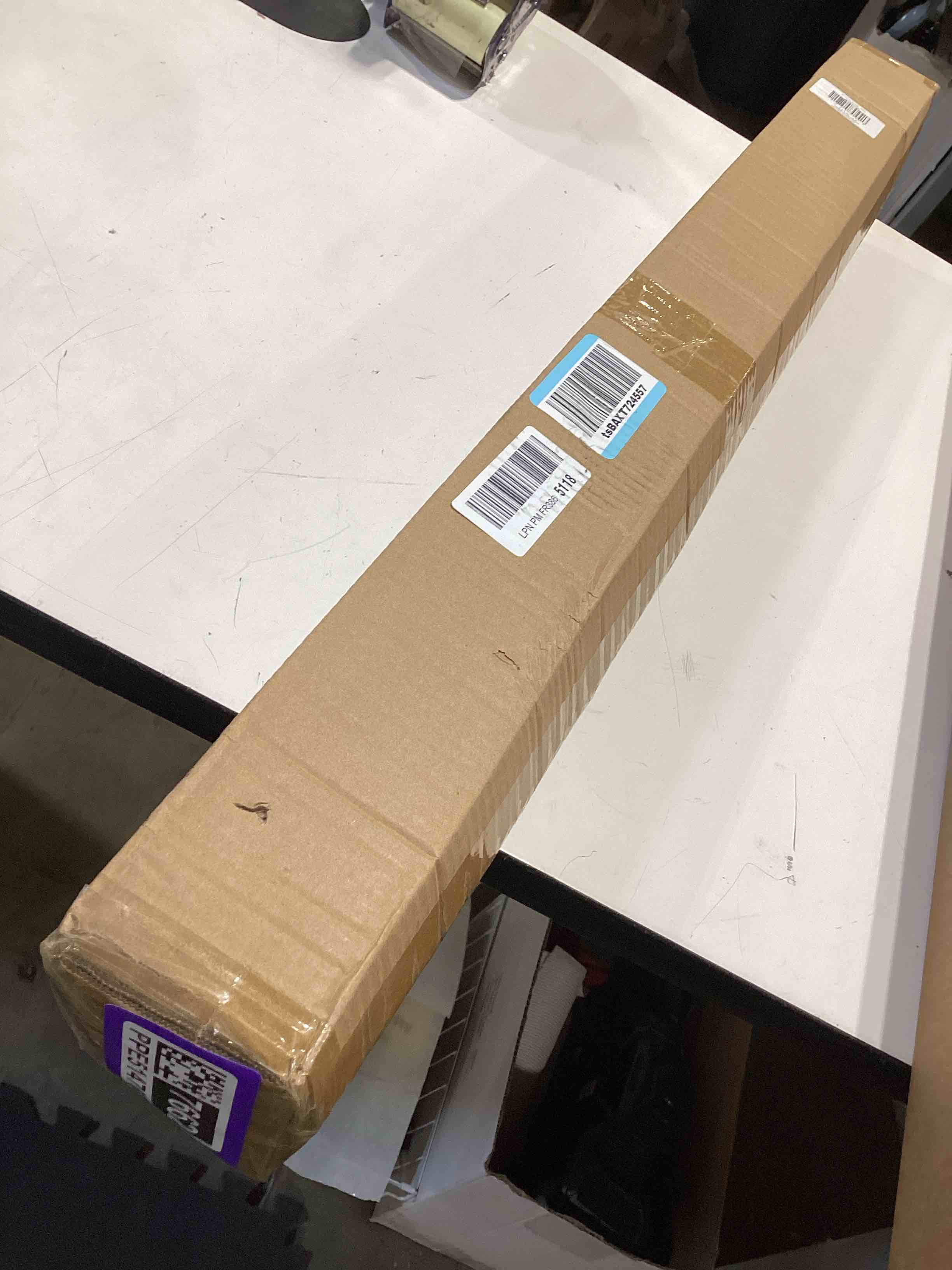 Condition photo showing Good Condition for lazblinds cordless roman shades for windows, blackout room darkening thermal insulated window blinds, lightweight fabric blinds for indoor windows, 37" w x 60" h, grey blackout - grey 37" w x 60" h