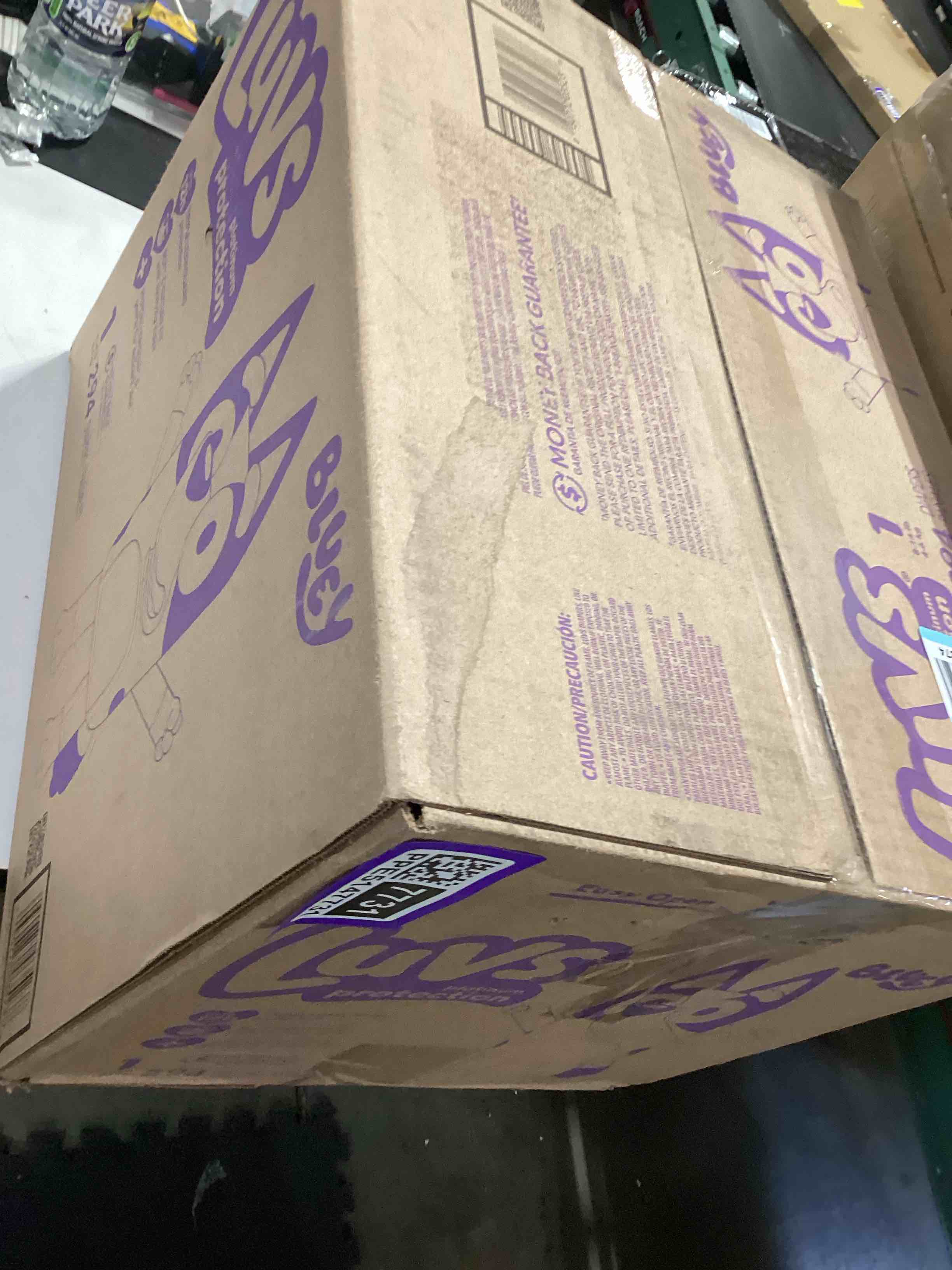 Condition photo showing Good Condition for luvs size 1 baby diapers, platinum protection bluey diapers for day & night, size 1, 294 count (packaging may vary) size 1 294