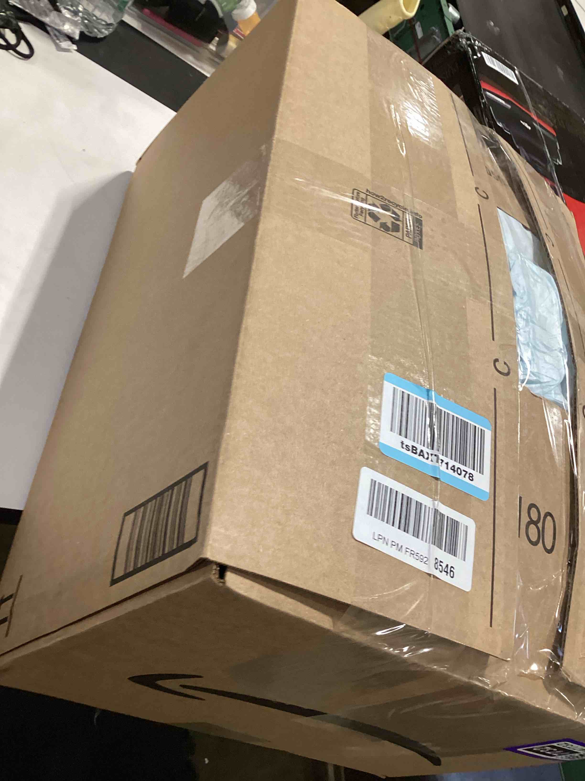 Condition photo showing As Is for fitright optifit extra+ briefs with leak stop guards adult disposable briefs with tabs large 48 -58 20 count