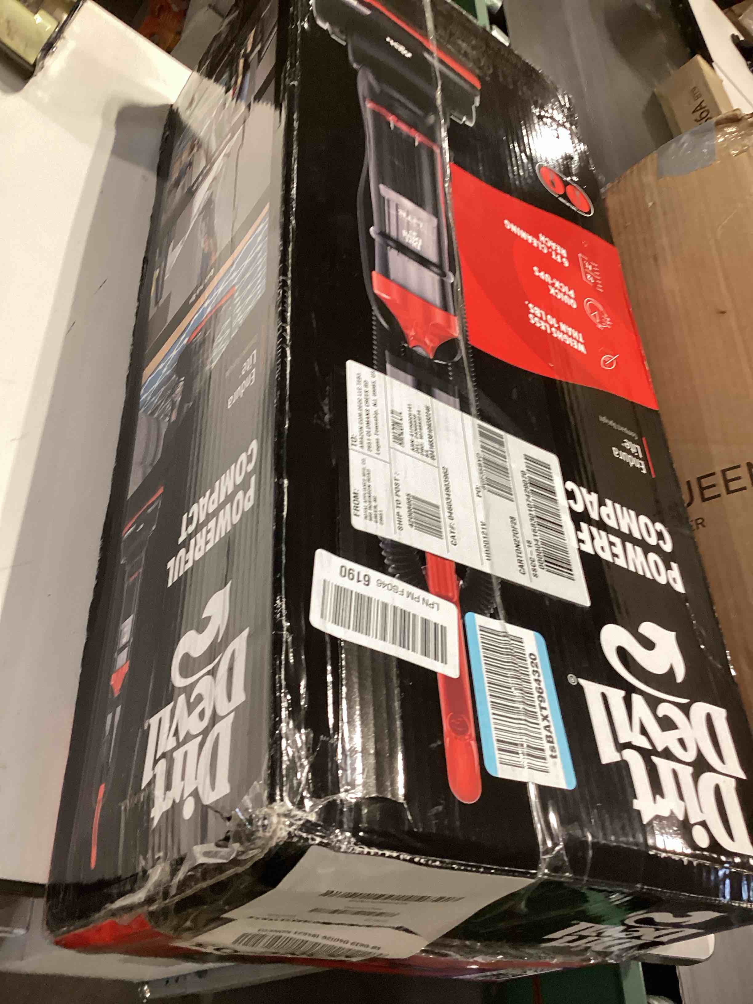 Condition photo showing As Is for dirt devil endura lite upright bagless vacuum cleaner for carpet and hard floor, powerful, lightweight, corded vacuum cleaners for home use