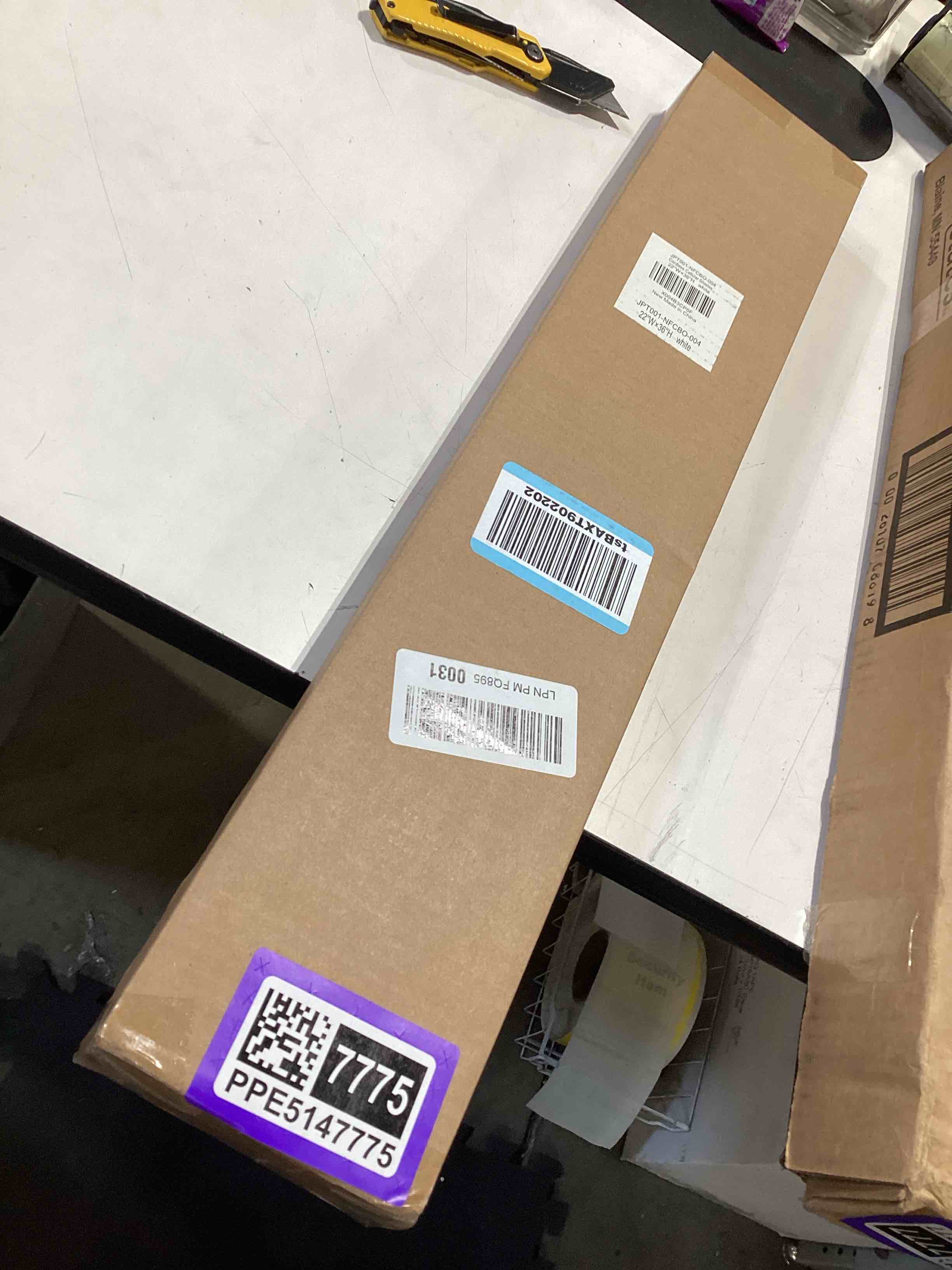 Condition photo showing Good Condition for lazblinds no tools no drill cordless cellular shades, blackout light blocking honeycomb shades for home, thermal insulation blinds for windows, 22" w x 36" h, white blackout-white 22" w x 36" h
