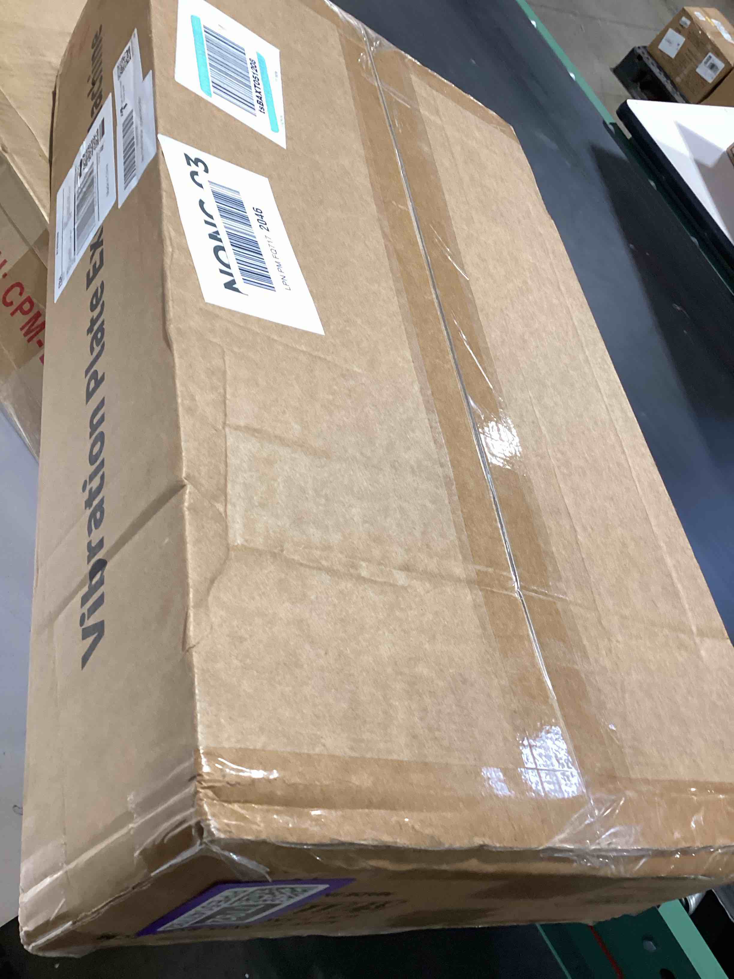 Condition photo showing Good Condition for vibration plate exercise machine, 130 levels full body workout vibrating plate for lymphatic drainage weight loss, 450 lbs capacity shake platform with resistance bands bluetooth for women men