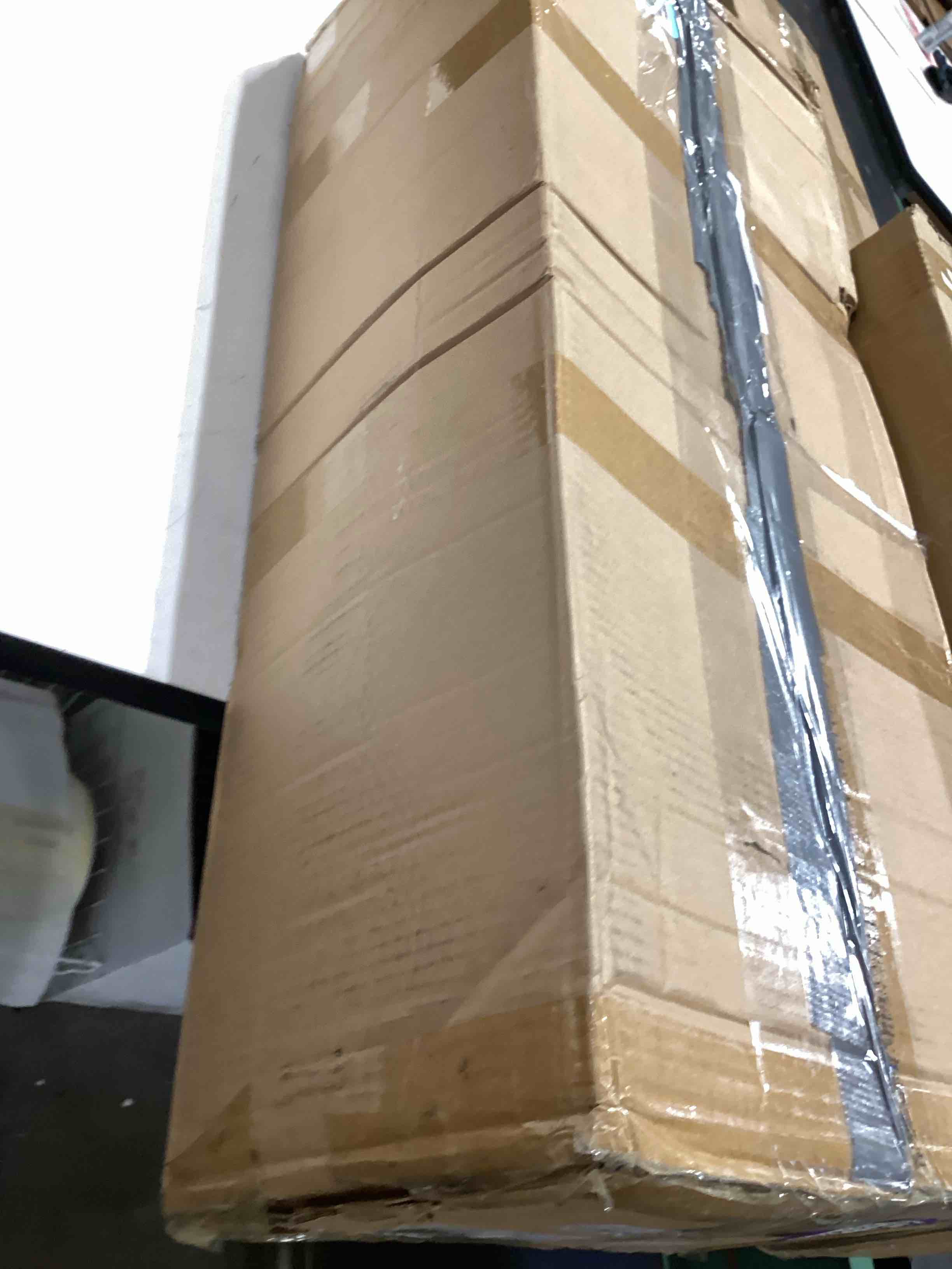 Condition photo showing As Is for 6 tier large hat rack stand, adjustable baseball cap storage rack with 6 trays, can hold 180 hats, suitable for home cloakroom and shopping mall display