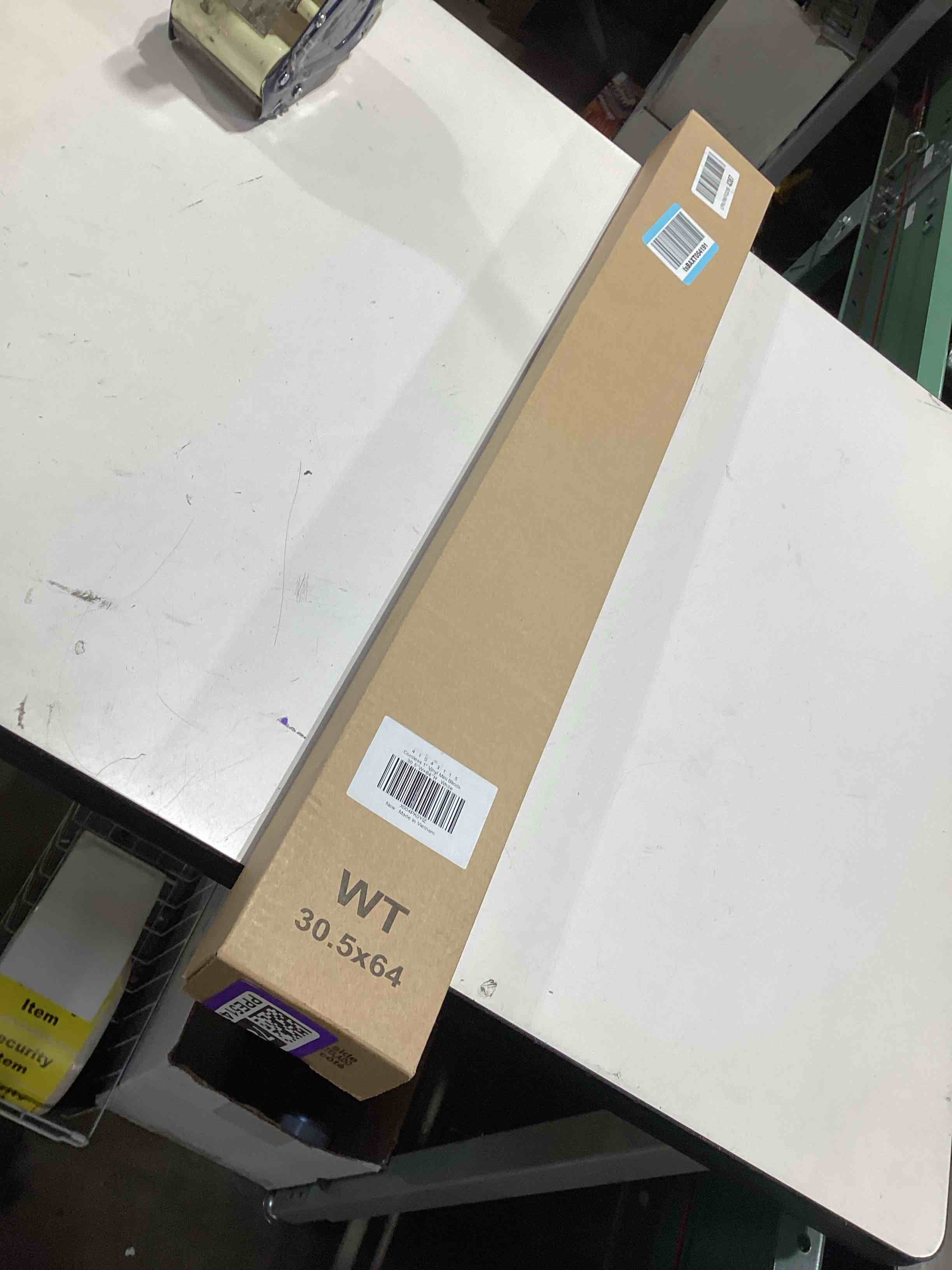 Condition photo showing Good Condition for lazblinds cordless white 1" room darkening vinyl mini blinds, 30.5" w x 64" h horizontal window blinds for home, cordless shades for indoor windows white 30.5"w x 64"h