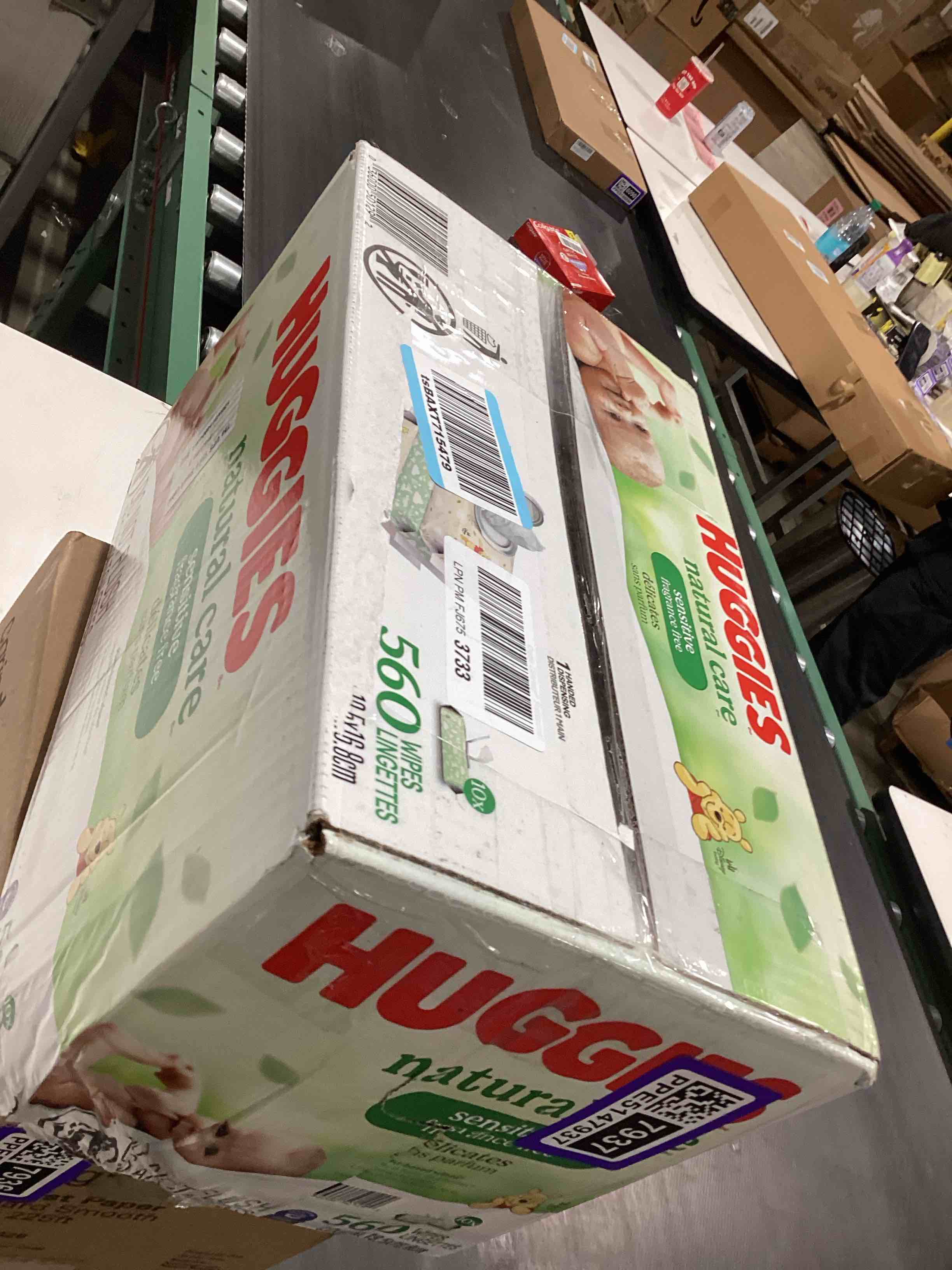 Condition photo showing Good Condition for huggies natural care sensitive baby wipes, unscented, hypoallergenic, 99% purified water, 10 flip-top packs (560 wipes total) 56 count (pack of 10)