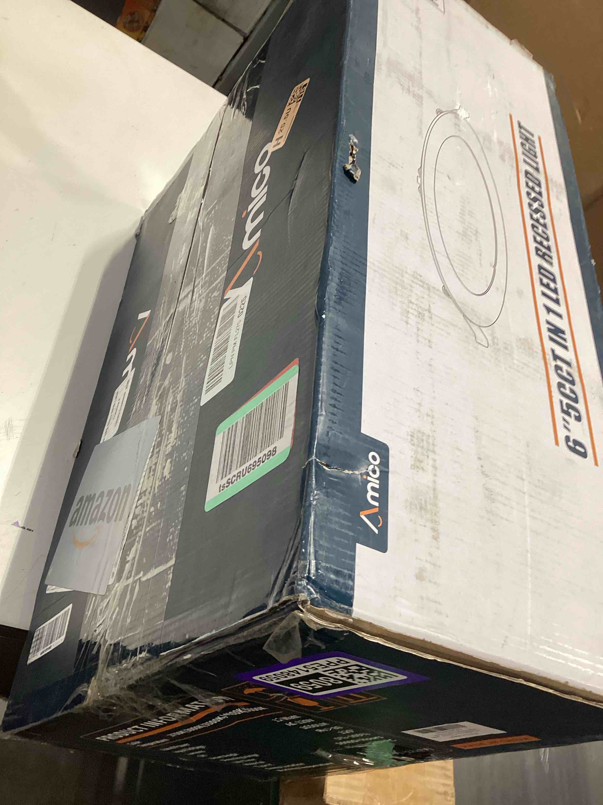 Condition photo showing Good Condition for amico 36 pack 6 inch 5cct ultra-thin led recessed ceiling light with junction box, 2700k/3000k/3500k/4000k/5000k selectable, 12w eqv 110w, dimmable can-killer downlight, 1050lm brightness - etl&fcc white 6 inch