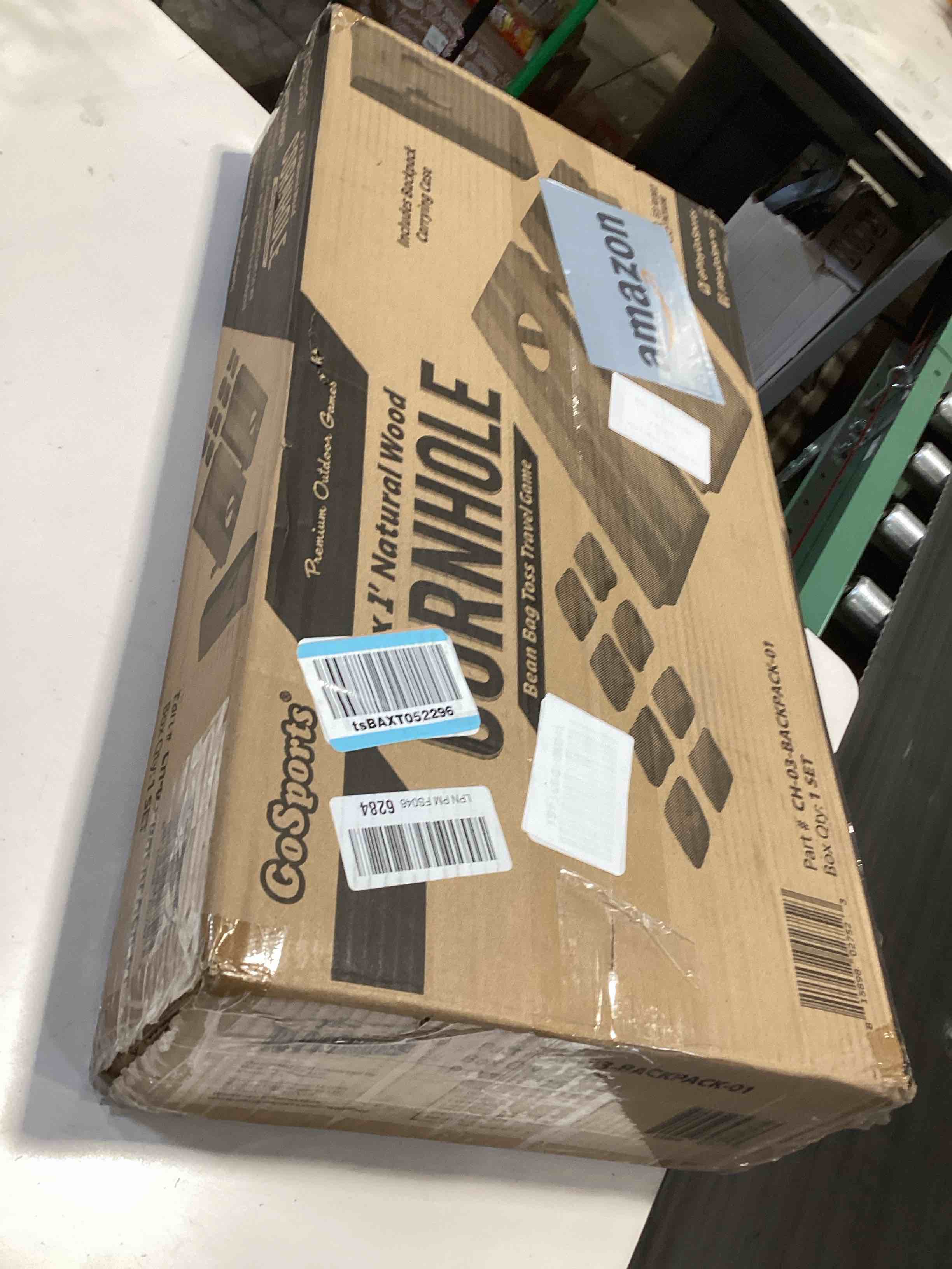 Condition photo showing Good Condition for gosports 2 x1  backpack cornhole game set  includes 2 premium wood travel size boards and 8 mini stick and slide bean bags