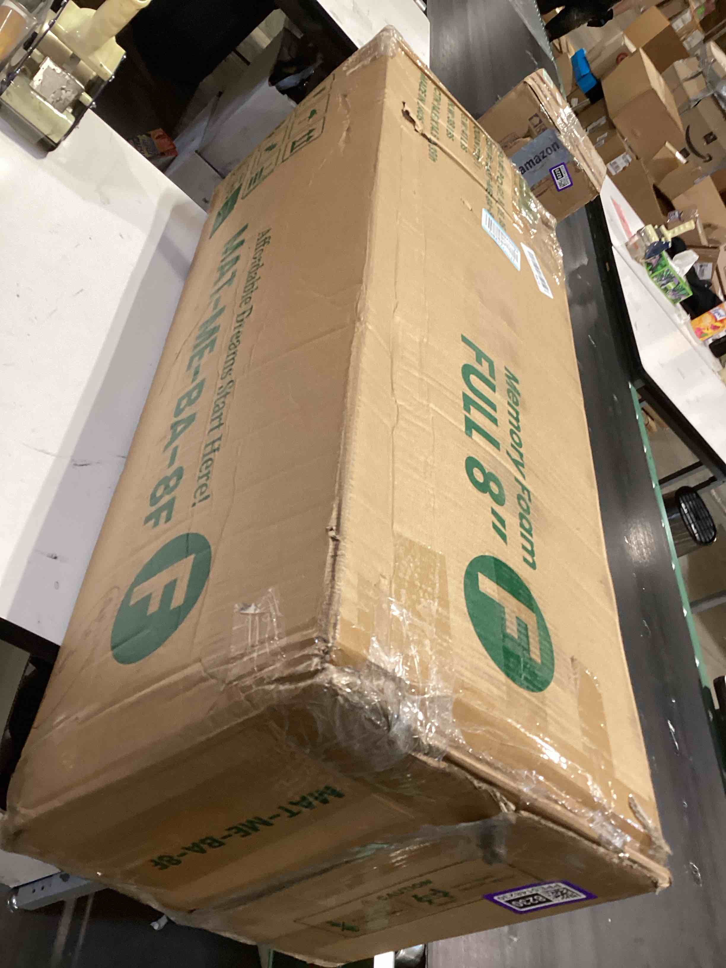Condition photo showing Good Condition for gaeste 8 inch full cooling gel memory foam mattress for cool sleep medium firm certipur-us certified foam, mattress in a box pressure relief removable cover no fiberglass (full, 8 in) white full 8" - memory foam