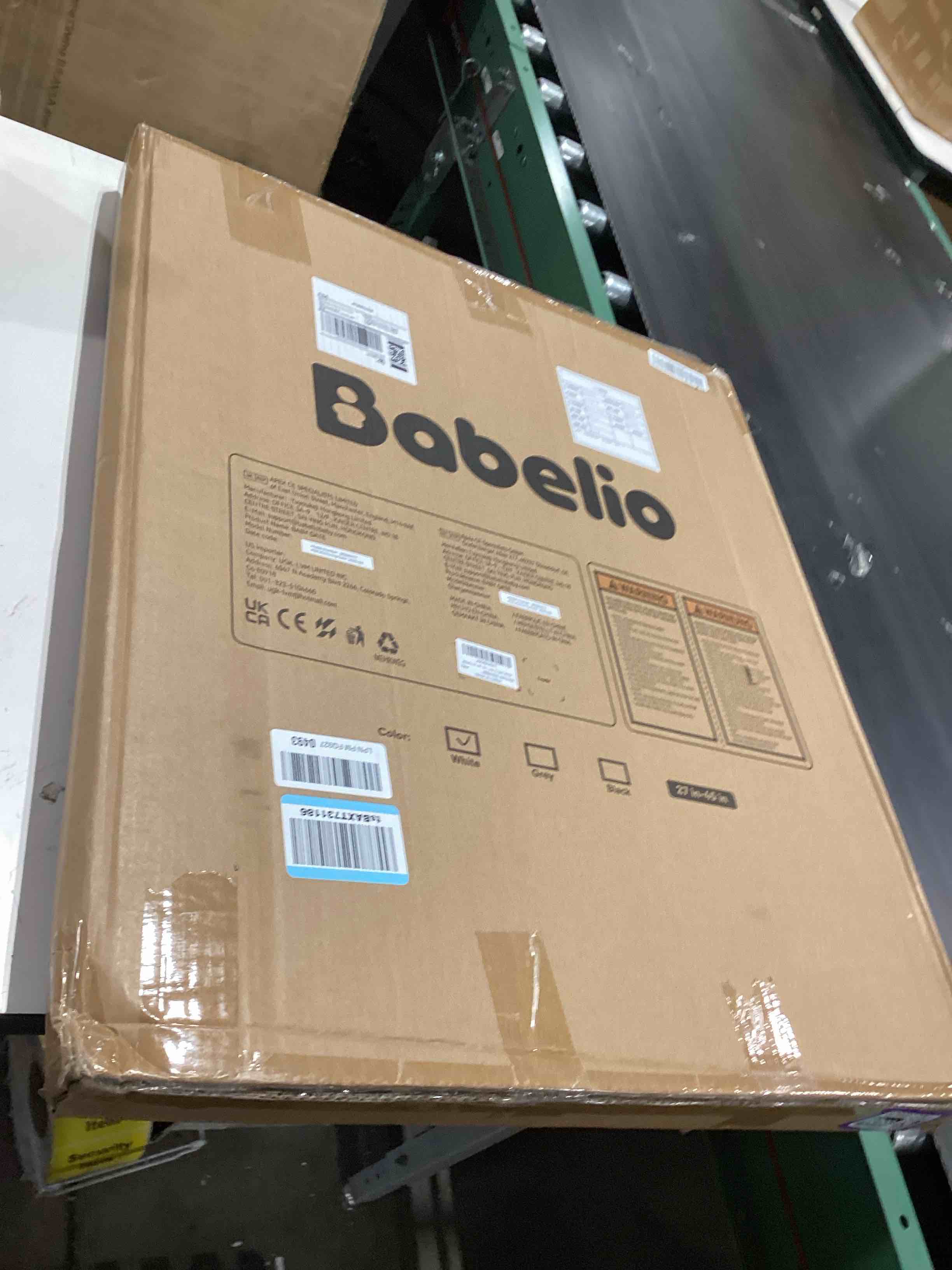 Condition photo showing Good Condition for babelio 27-45" no bottom bar baby/dog gate with easy installation, 2-in-1 auto close design, suitable for the house, stairs, and doorways, safety pet gates with large walk-thru door, white white - d8 27-45" w, 28" h