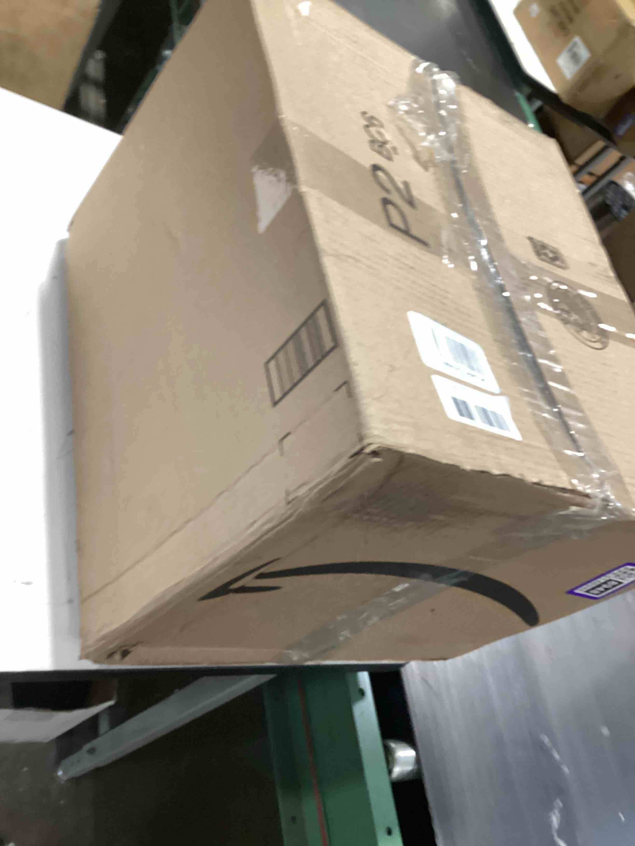 Condition photo showing As Is for giraffe tools aw30 garden hose reel retractable 1/2" x 100 ft wall mounted water hose reel automatic rewind, any length lock, 100 ft, dark grey 1/2 inch x 100 ft dark grey