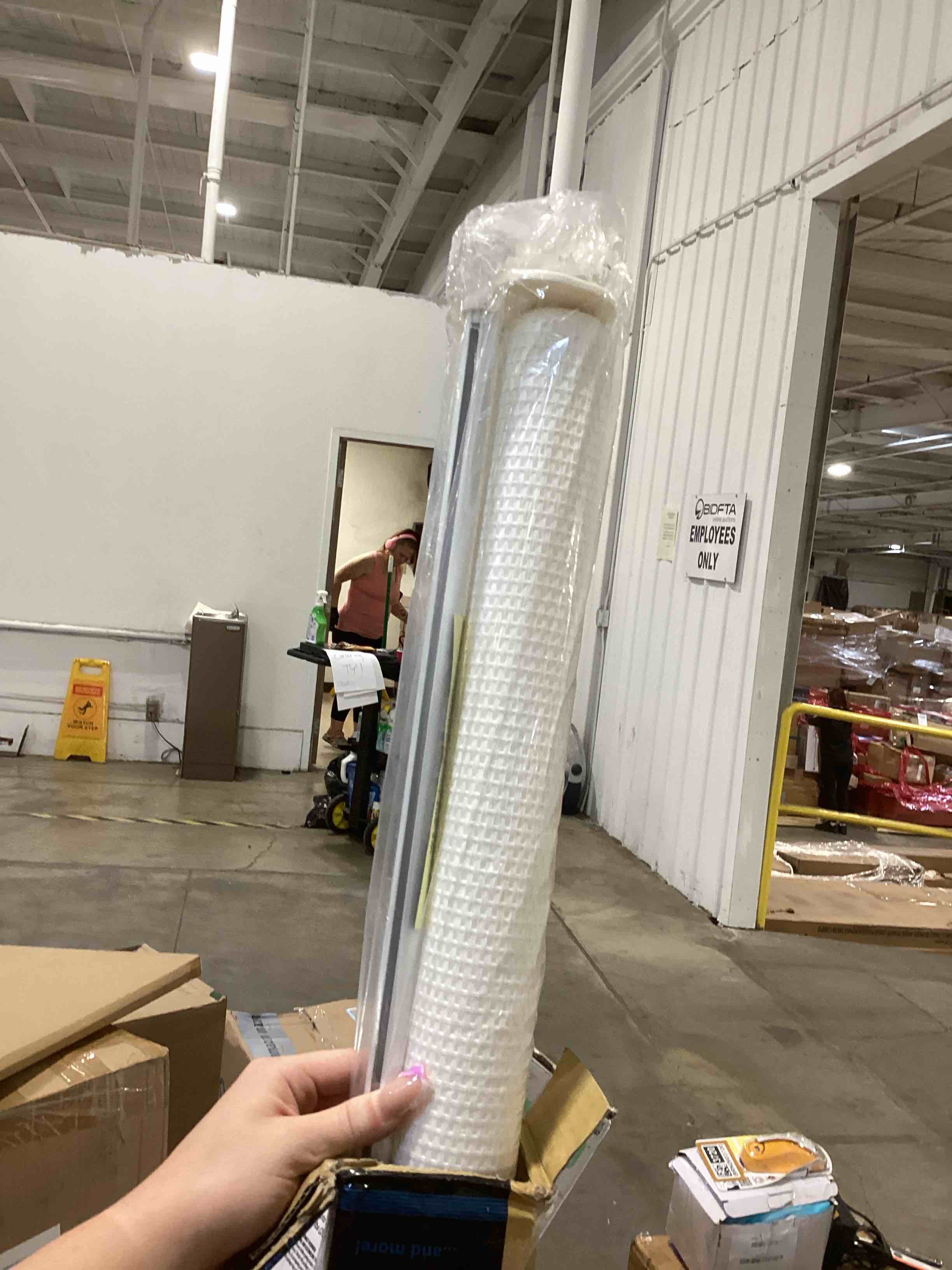 Condition photo showing Good Condition for chicology roller shades, cordless blinds, window shades for home, roller window shades, window treatments, door blinds, light filtering shades, woven white (natural woven), 50"x72" 50"w x 72"h woven white