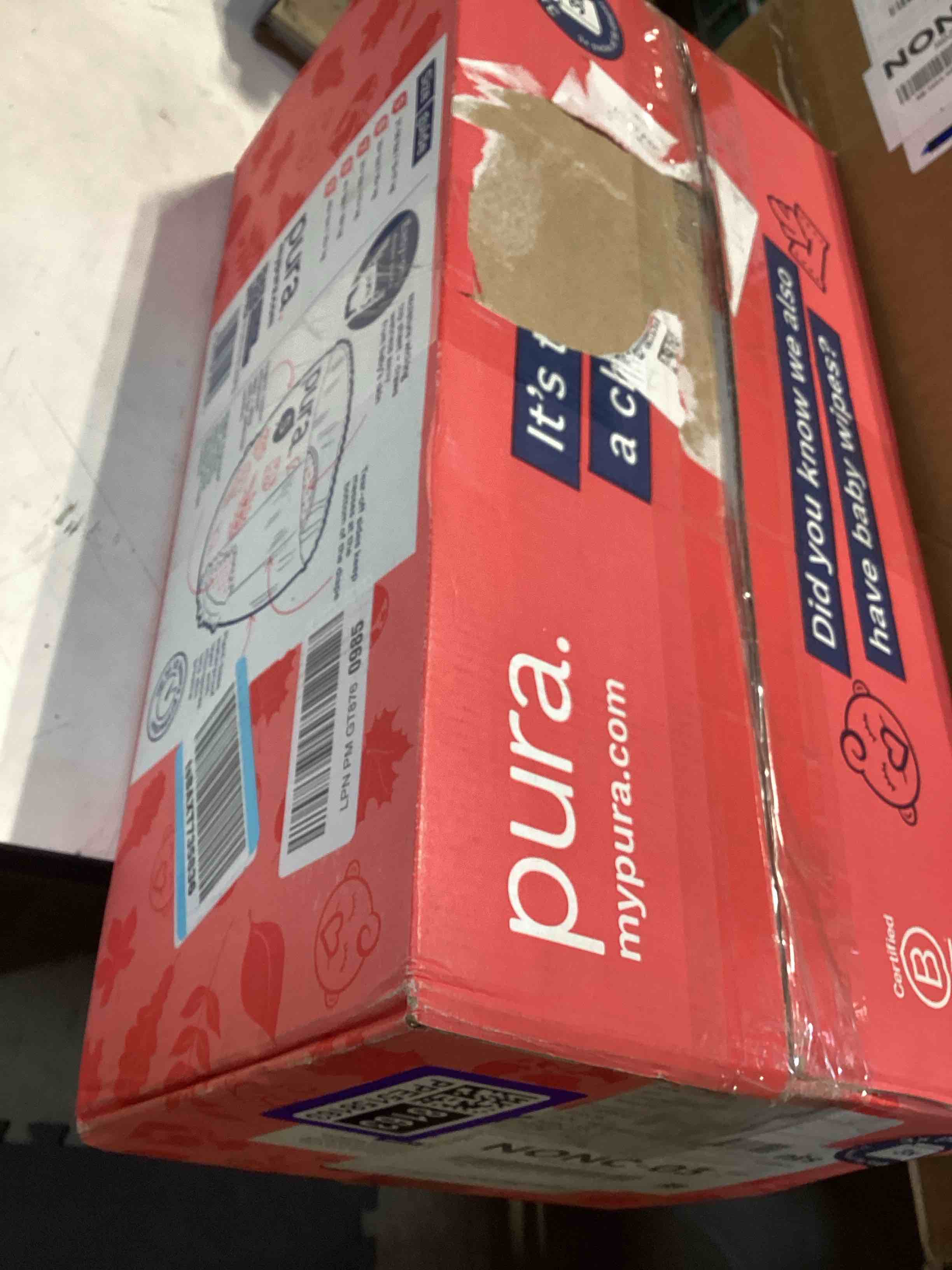 Condition photo showing Good Condition for pura hypoallergenic diaper pants size 9 (48+ lbs) overnight, up to 12 hours leak protection, suitable for sensitive skin, totally chlorine free, soft organic cotton, 3 packs of 15 (45 pull up pants) size 9 45