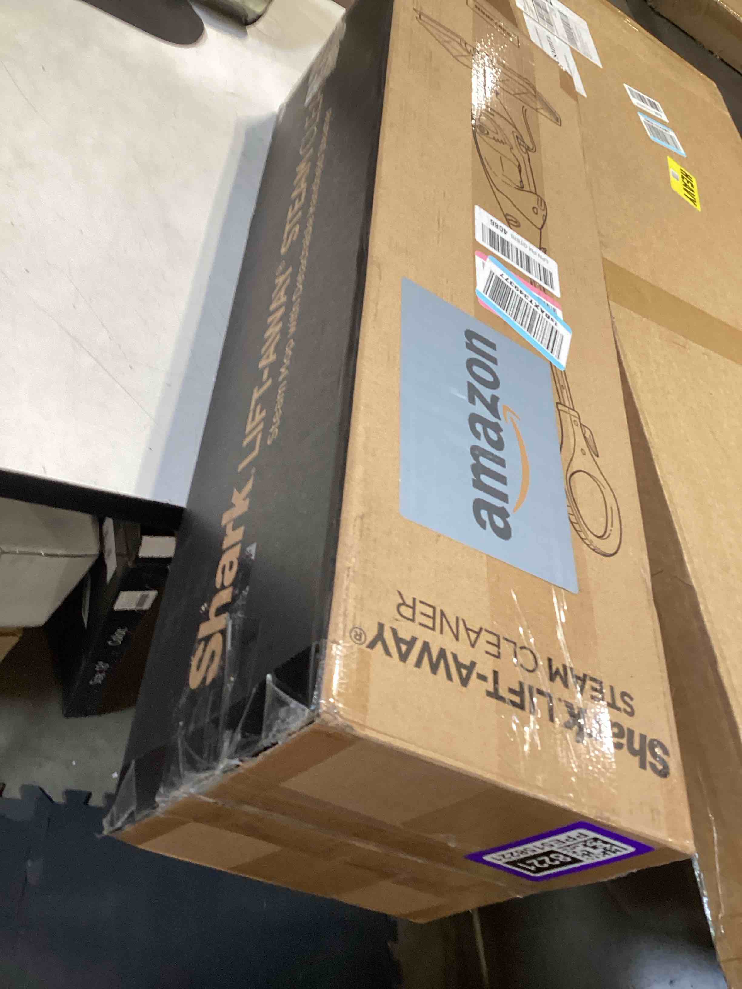 Condition photo showing As Is for shark lift-away 5-in-1 steam mop with detachable handheld steam cleaner, for whole home cleaning including sealed hard floors, kitchens, bathrooms, upholstery, cars, grout & more, blueberry, s3972brn steam lift-away (premium)