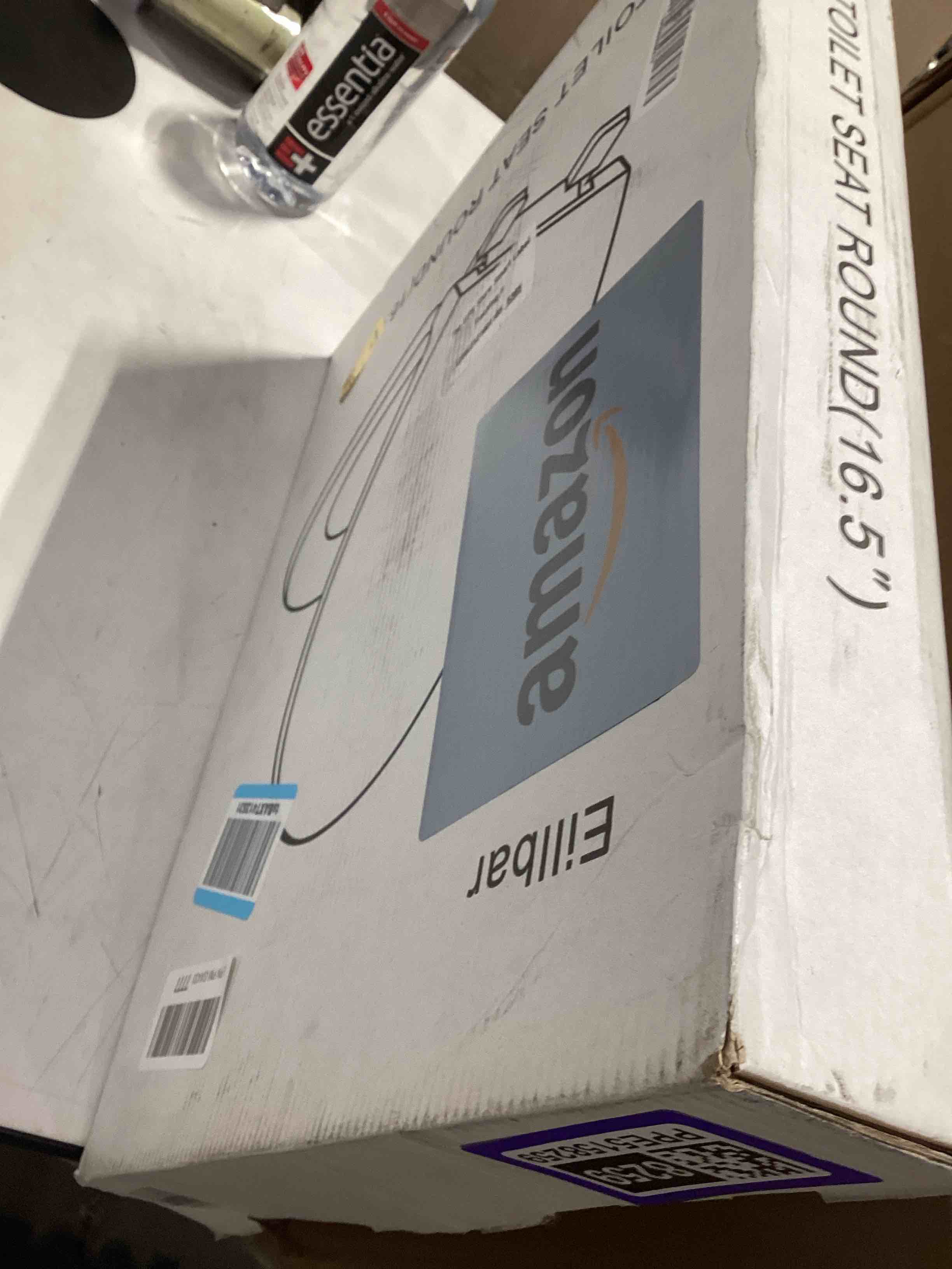 Condition photo showing Good Condition for round toilet seat, standard 16.5” slow/soft close round toilet seat for round toilets, no-slam quiet-close lid, easy-to-install, white, durable never-loosen design white round(standard)
