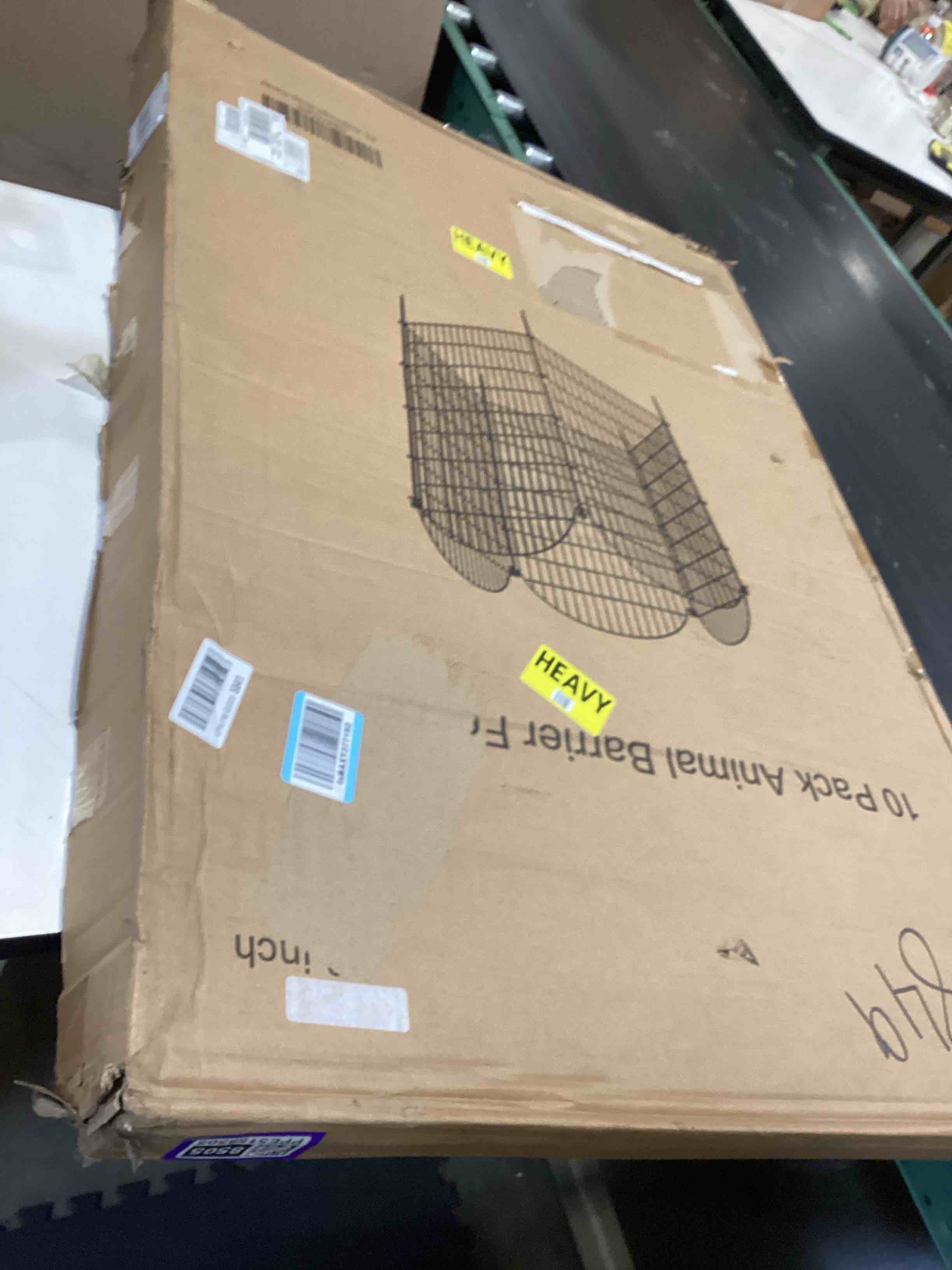 Condition photo showing Good Condition for no dig decorative garden fence 10 panels, 48 in (h) x 26 ft (l), dog fence outdoor for yard, rustproof metal animal barrier ground stakes fencing for garden, patio, flower bed 10 pack - 48 in (h) x 26 ft (l)