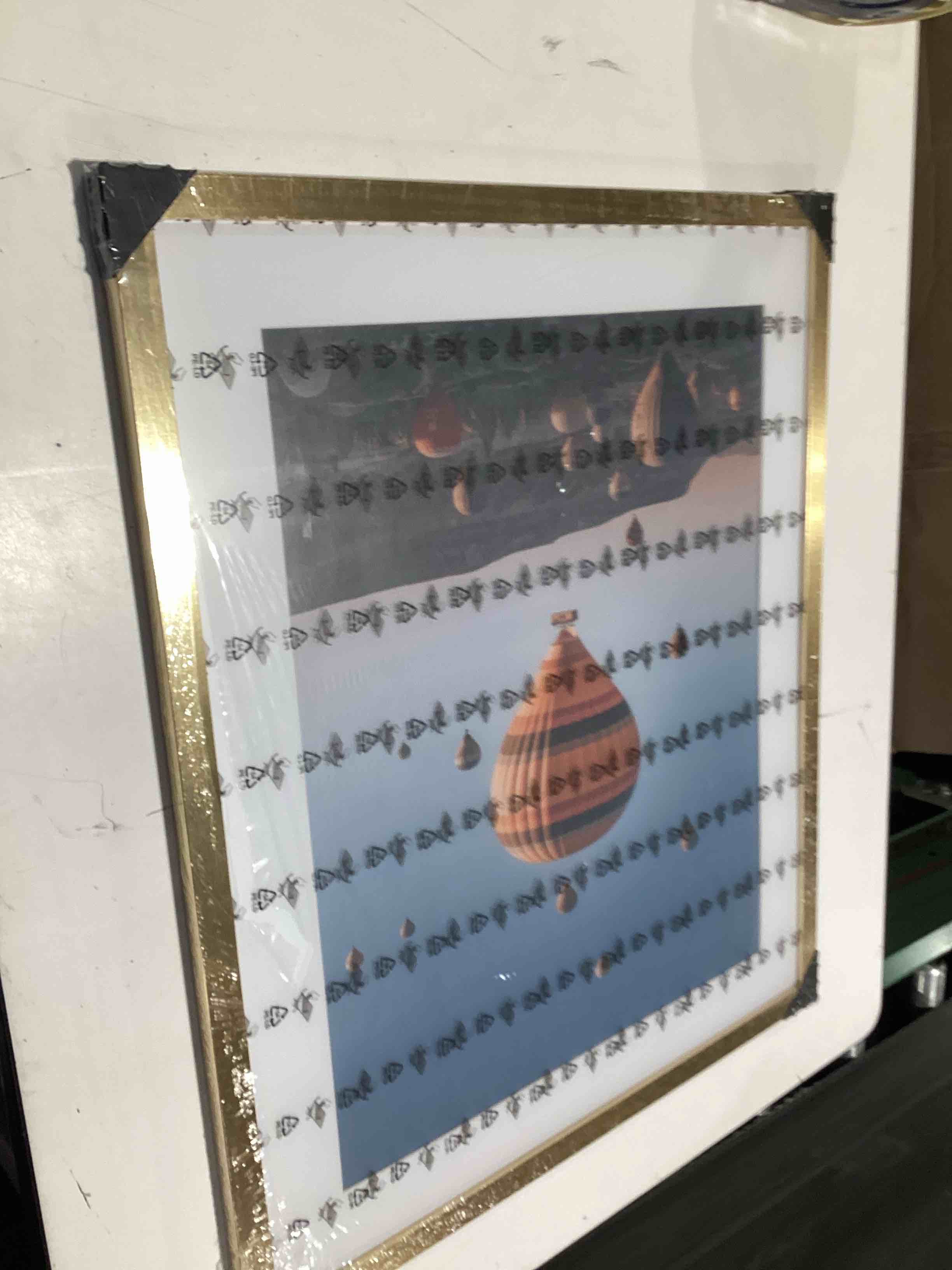 Condition photo showing Good Condition for jcjmy 20x24 picture frame with 16x20 mat, display photo 16x20 with mat or 20 x 24 without mat, wall hanging large 20 by 24 poster frame with plexiglass, gold gold 20x24 inch