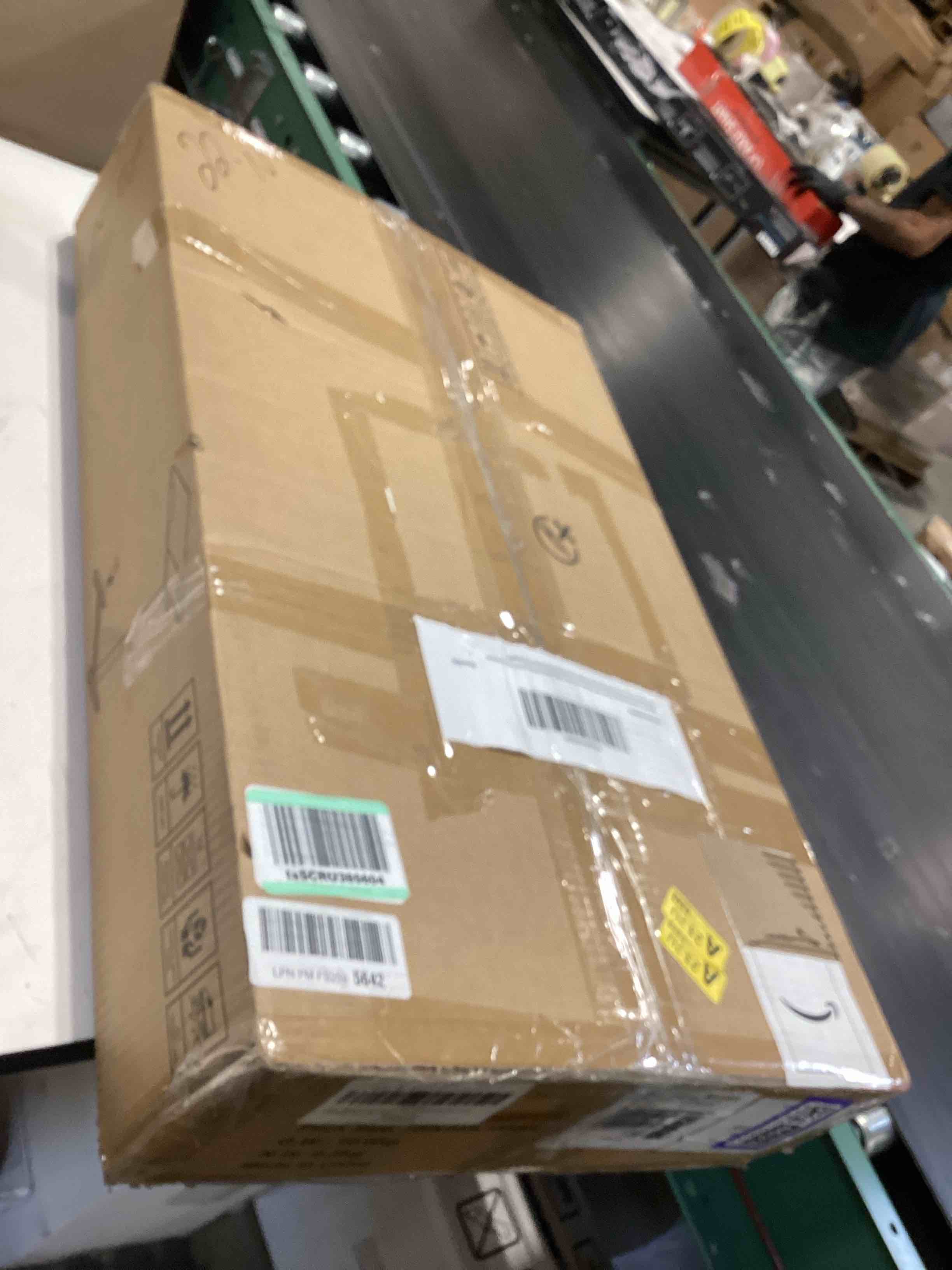 Condition photo showing Good Condition for similar to…drive medical overbed table with wheels - secure height adjustment for comfort - non tilt surface - smooth rolling design - home & hospital use - woodgrain laminate top - silver vein silver vein table