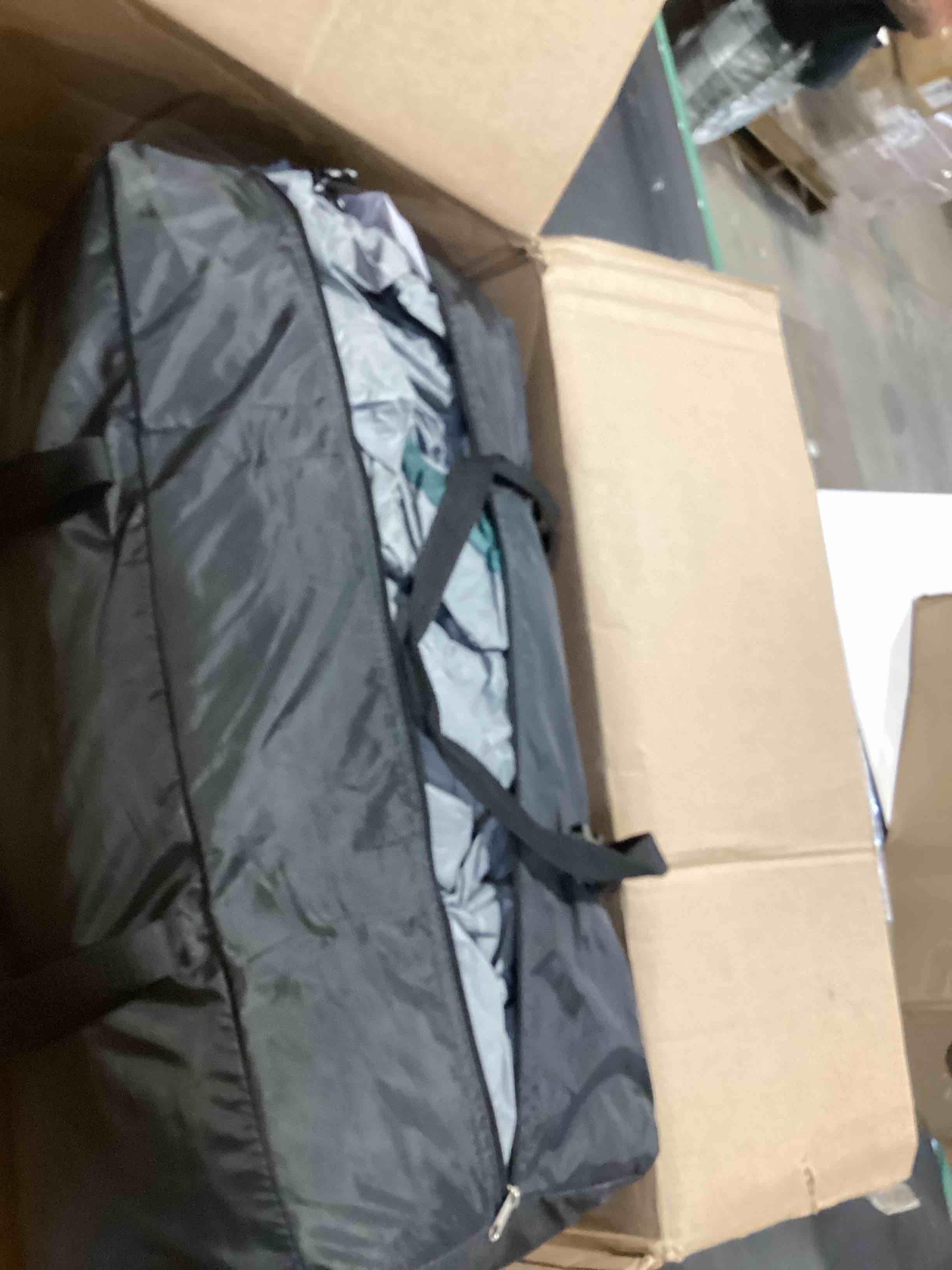 Condition photo showing As Is for similar to……..campros cp tent 8 person camping tents, weather resistant family tent, 5 large mesh windows, double layer, divided curtain for separated room, portable with carry bag dark green 8 person