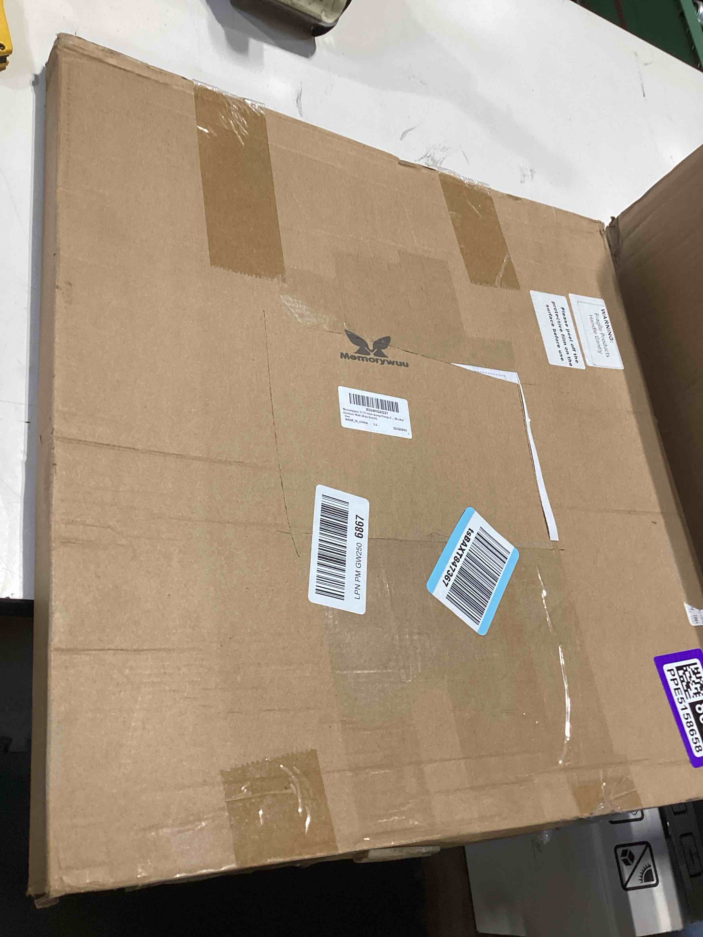 Condition photo showing Good Condition for 17.71 inch sump pump cover plastic submersible sump basic cover black septic tank lid for water pump basin bucket outdoor well (side notch) 17.71 inch side notch