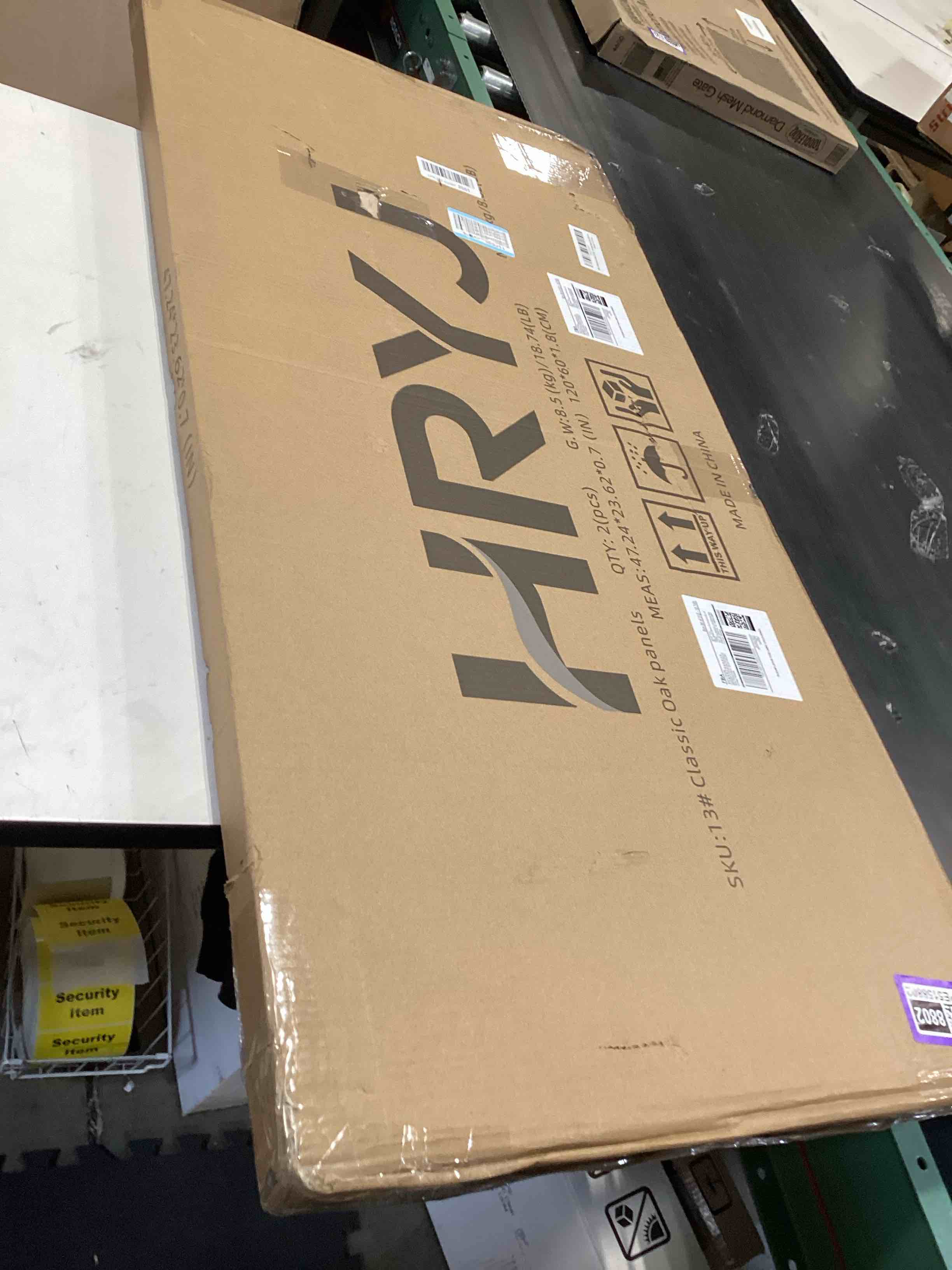 Condition photo showing Good Condition for 2 packs acoustic panel, 47.2"x23.6"x0.75" slat sound absorbing panel, sound proof panels for office,home theater,studio, wall, oak 2pc(47.2"x23.6") oak