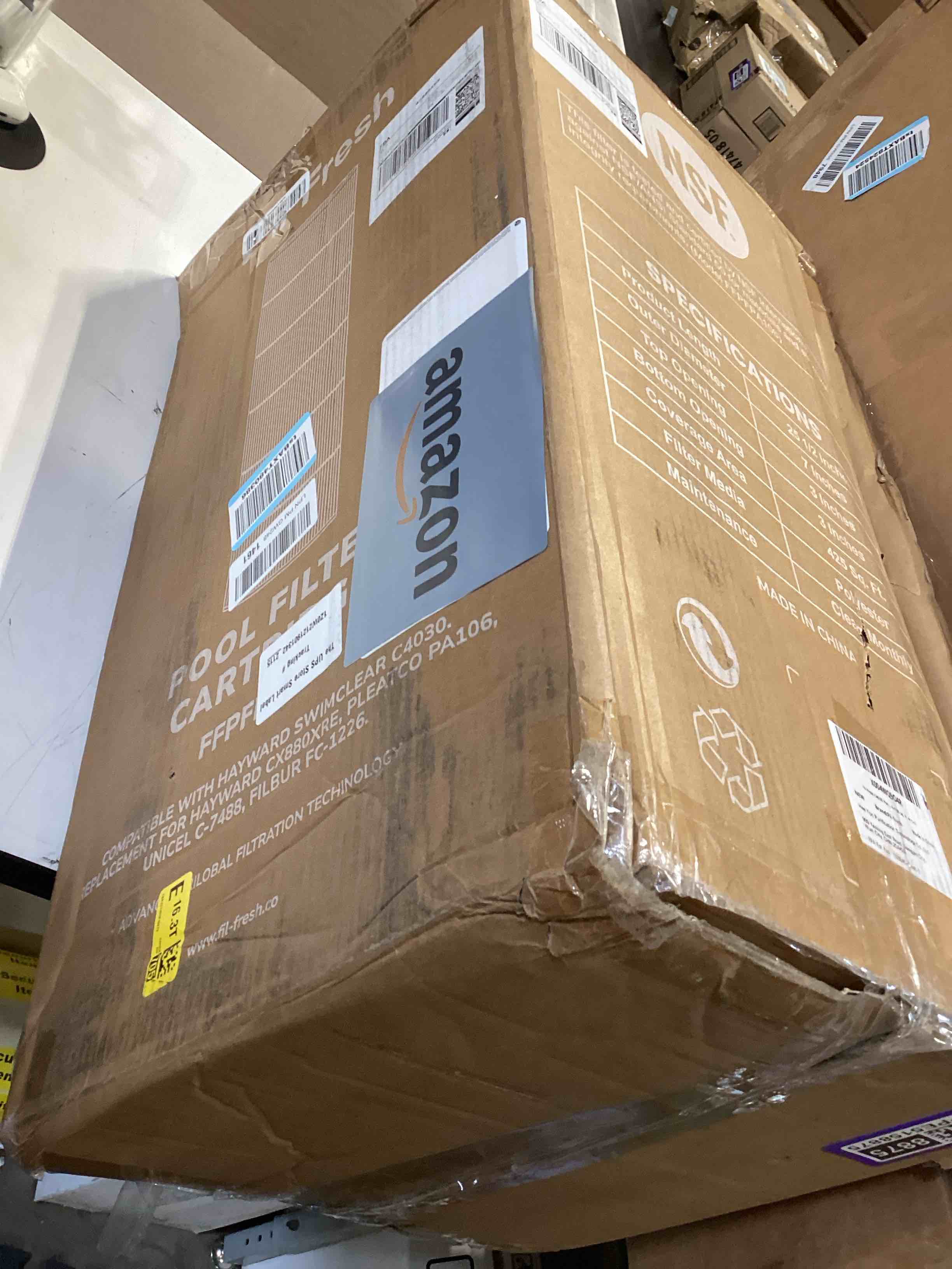 Condition photo showing As Is for fil-fresh c4030 pool filters cartridge compatible with hayward swimclear c4030, c4025,c4020, replace hayward cx880xre, pleatco pa106, unicel c-7488, 4×106 sq. ft, 4-pack