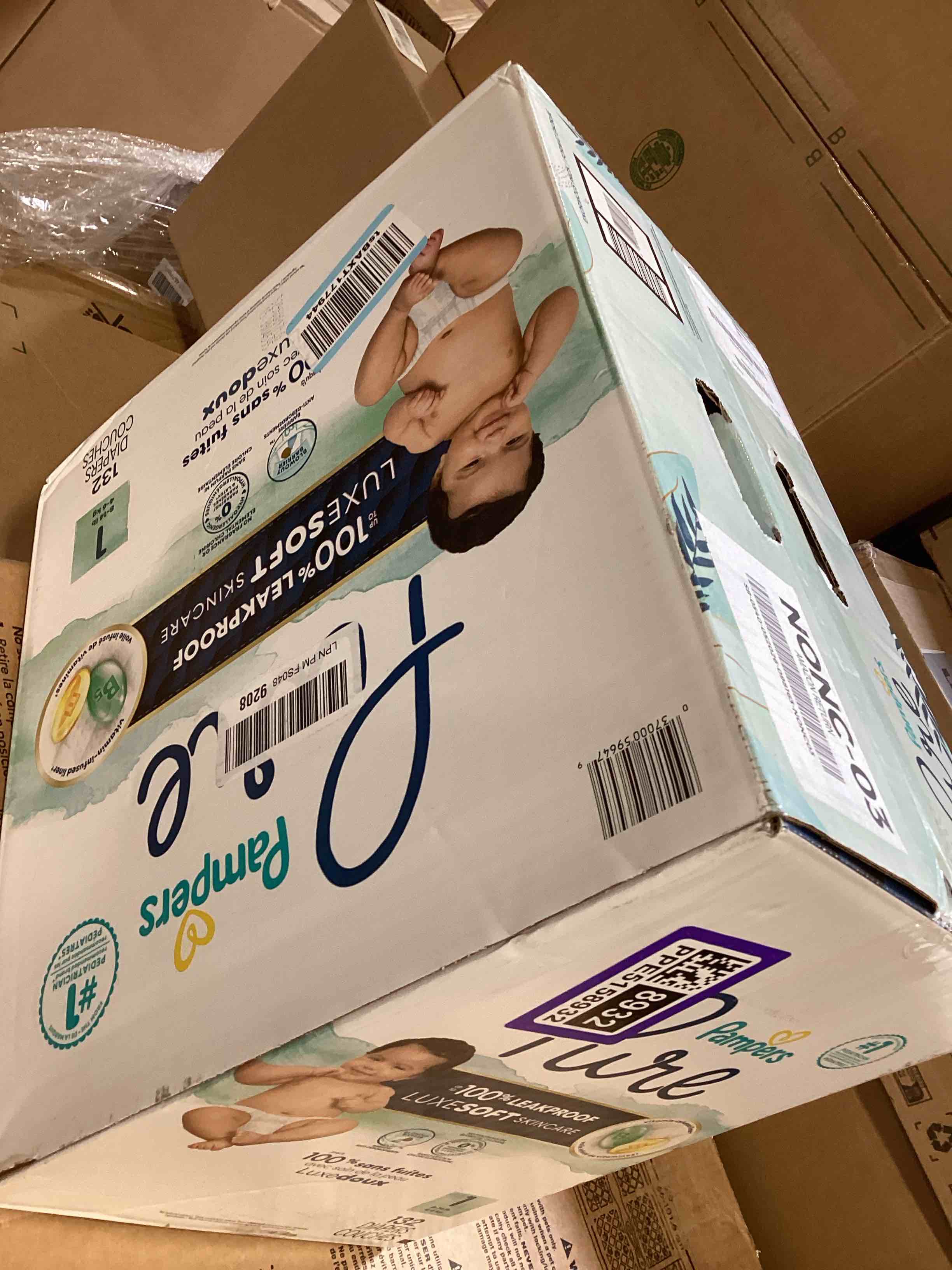 Condition photo showing Good Condition for pampers pure baby diapers, size 1 (8-14 lbs), 132, up to 100% leakproof, premium hypoallergenic soft diapers size 1 132