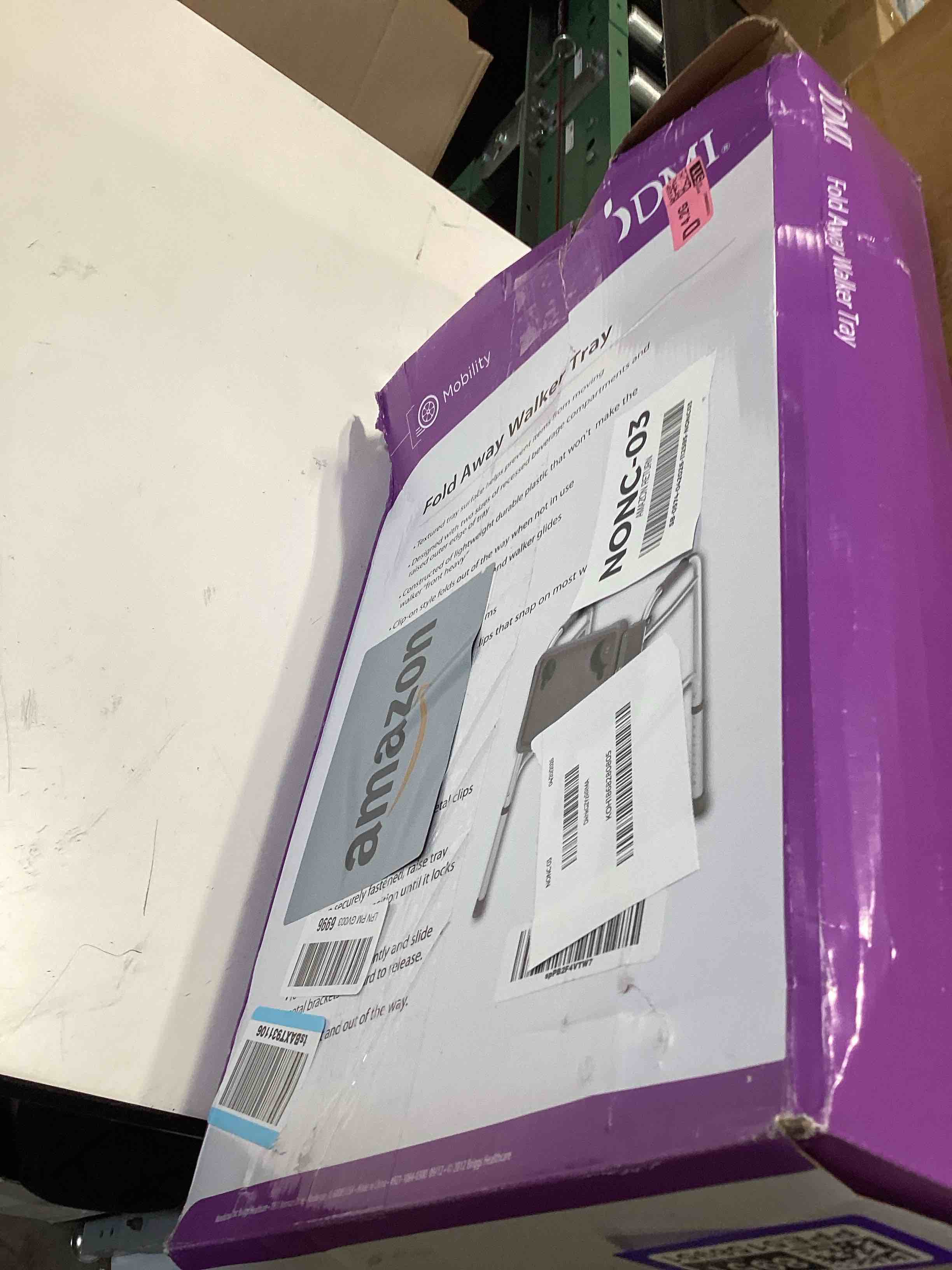 Condition photo showing Good Condition for dmi walker tray, rollator tray, mobility and walker accessory tray table fits most standard walkers, folding with two cup holders and tool free assembly, 16 x 11.8 inch gray 1 count (pack of 1)