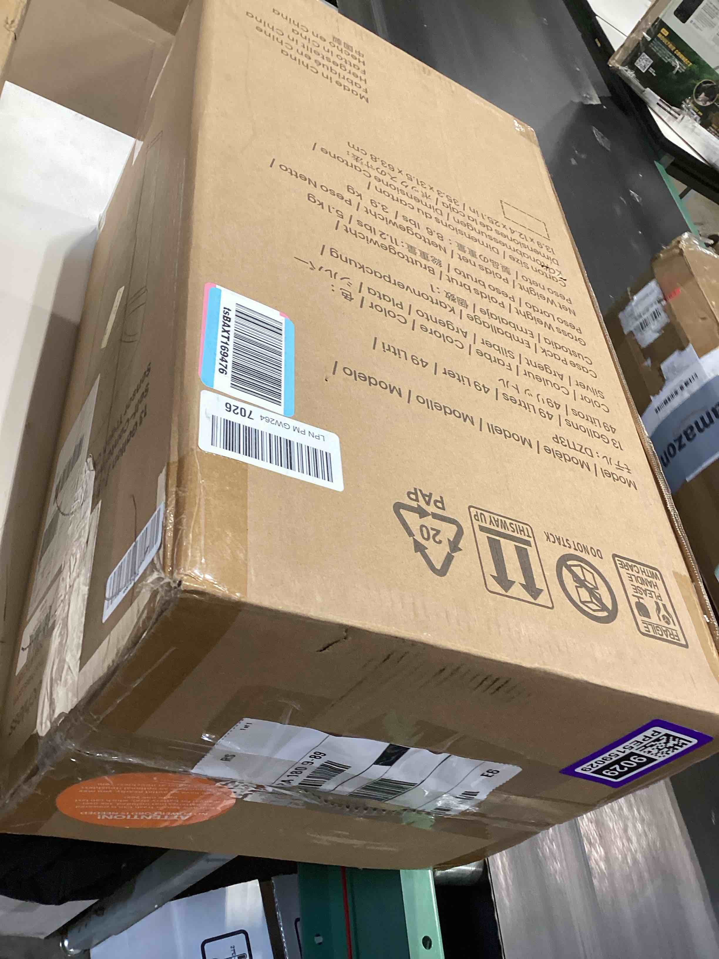 Condition photo showing Good Condition for itouchless 13 gallon patented sensor trash can with lid & odor filter, original inventor 50l automatic kitchen garbage bin, fingerprint-proof stainless steel, pet-proof lock, soft-close, silver brushed silver