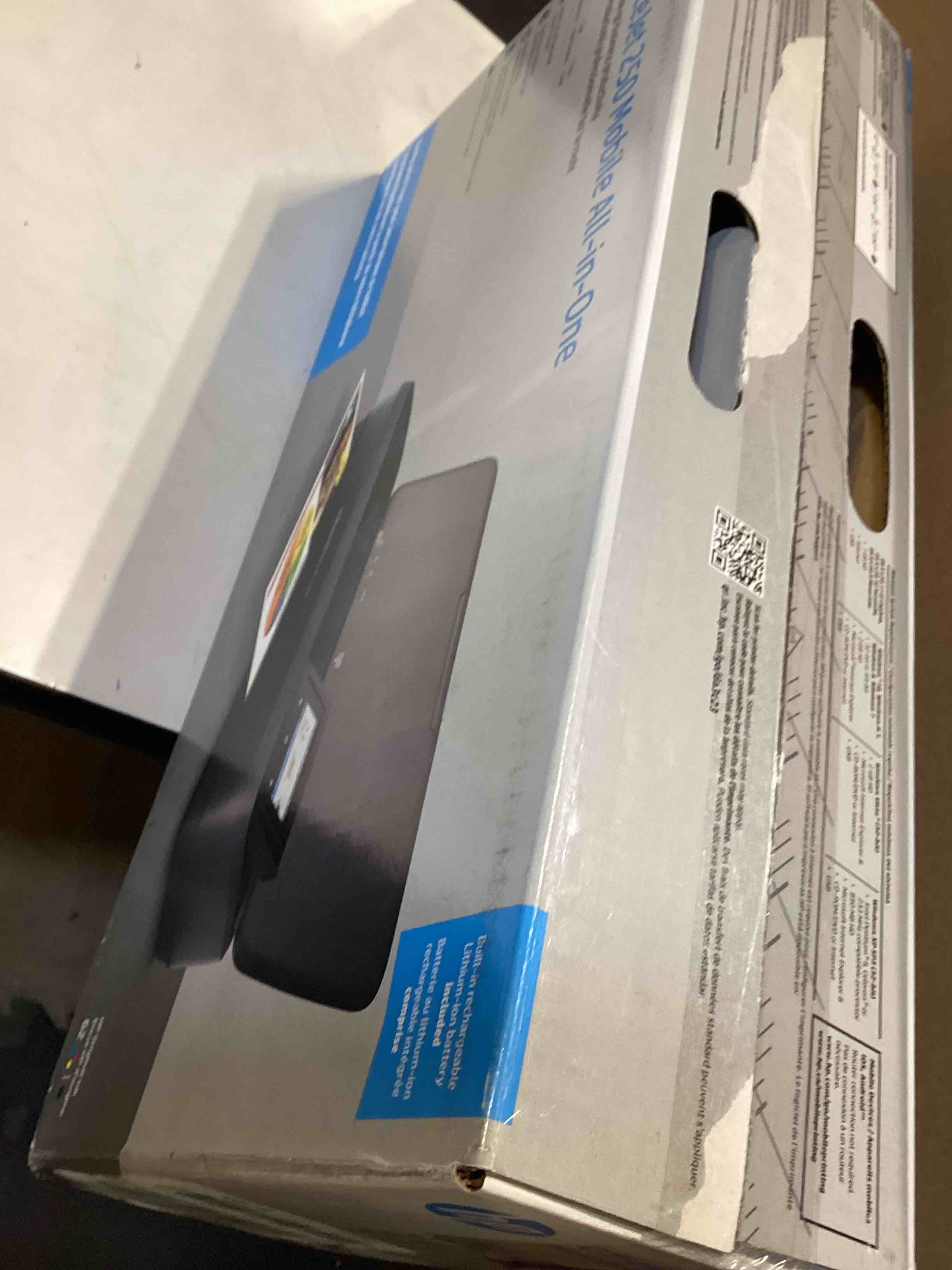 Condition photo showing As Is for hp officejet 250 wireless mobile printer, scanner, copier - black, battery included (cz992a)
