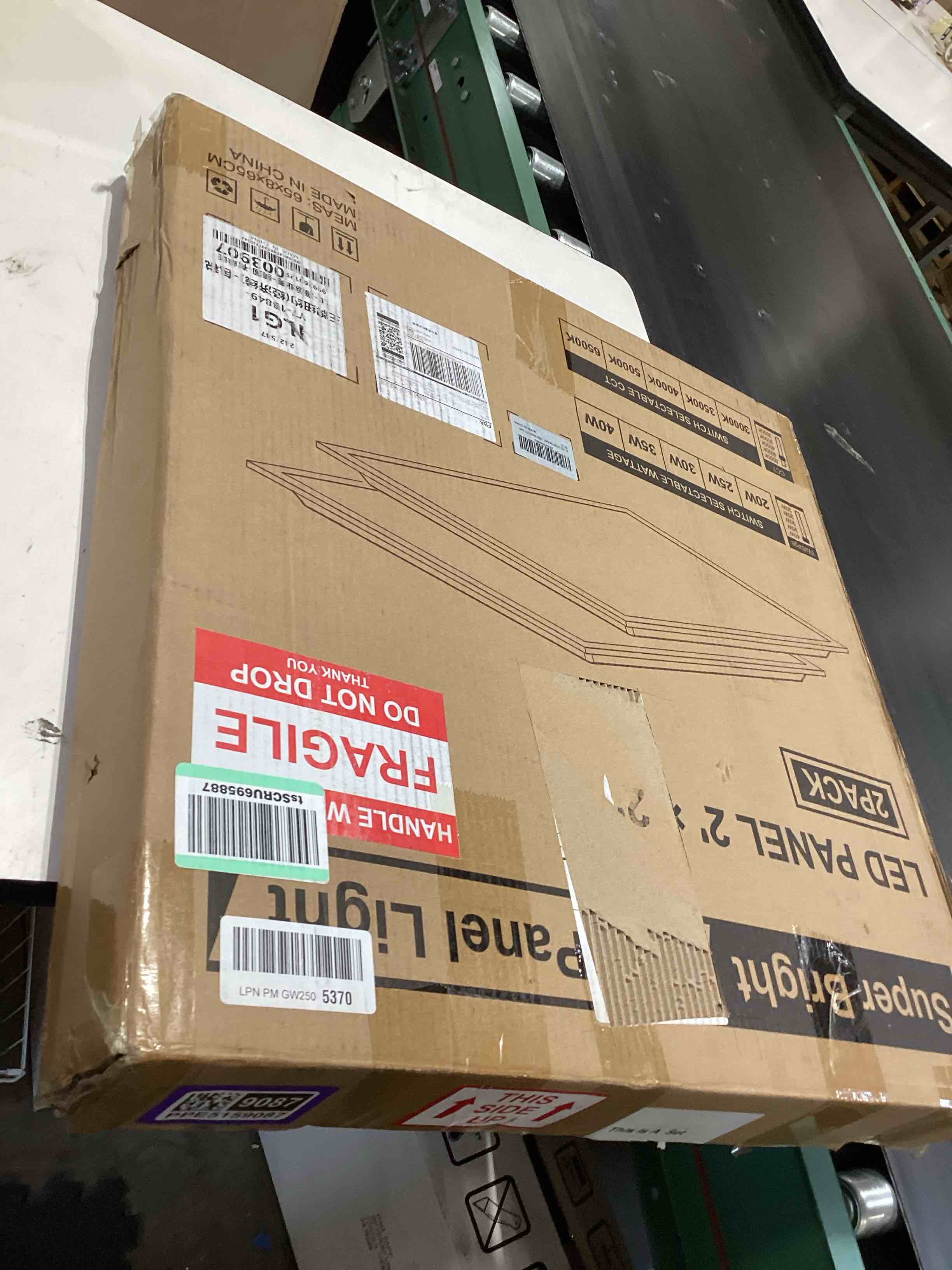Condition photo showing Good Condition for 2x2 led flat panel light, 2 pack drop ceiling lights fixture 5200lm, selectable features, 20w/25w/30w/35w/40w, 3000k/3500k/4000k/5000k/6500k, dimmable (0-10v), for office kitchen, etl listed 2x2ft-2pack